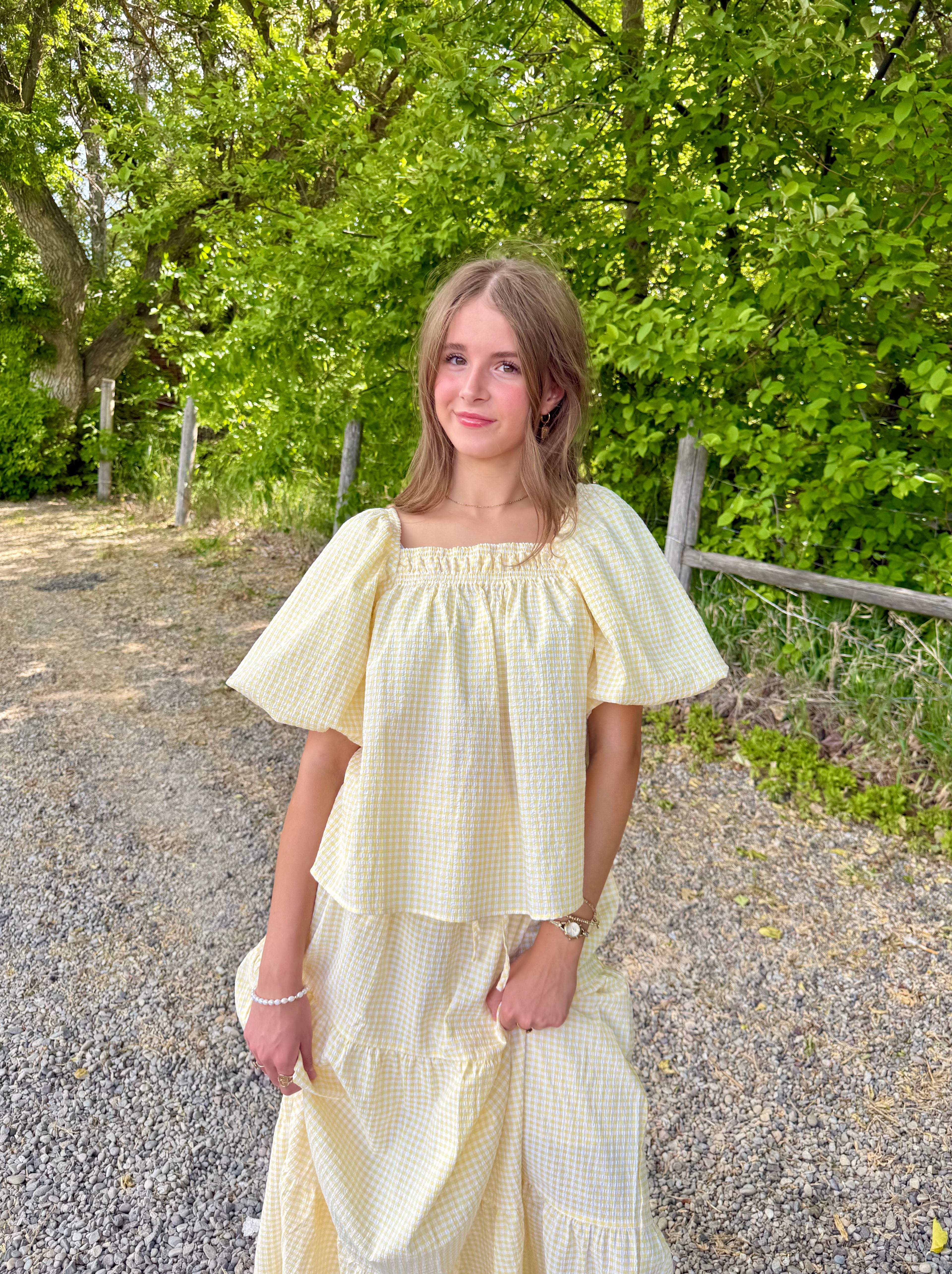 Kenya Gingham Top