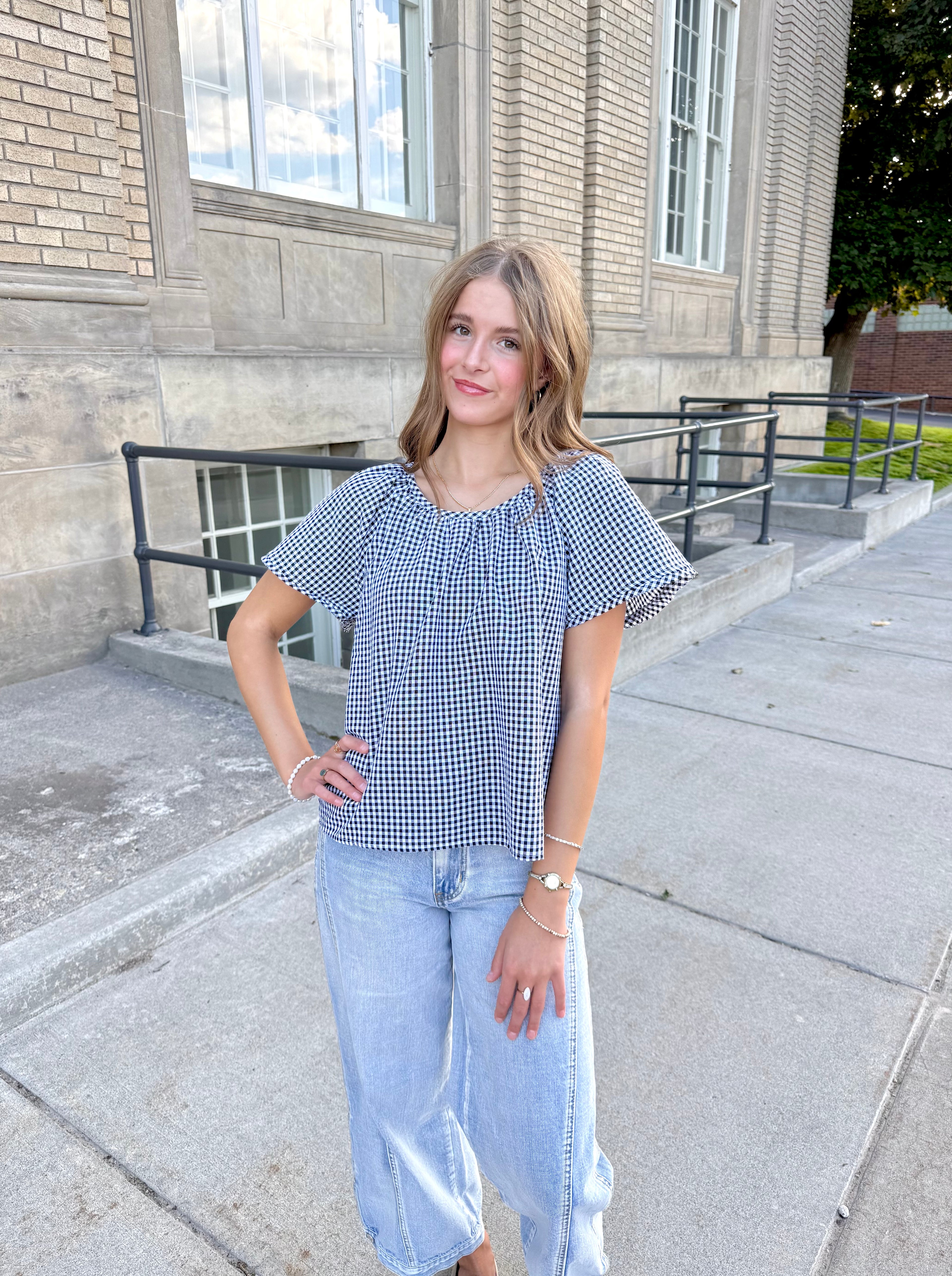 Darla Gingham Top