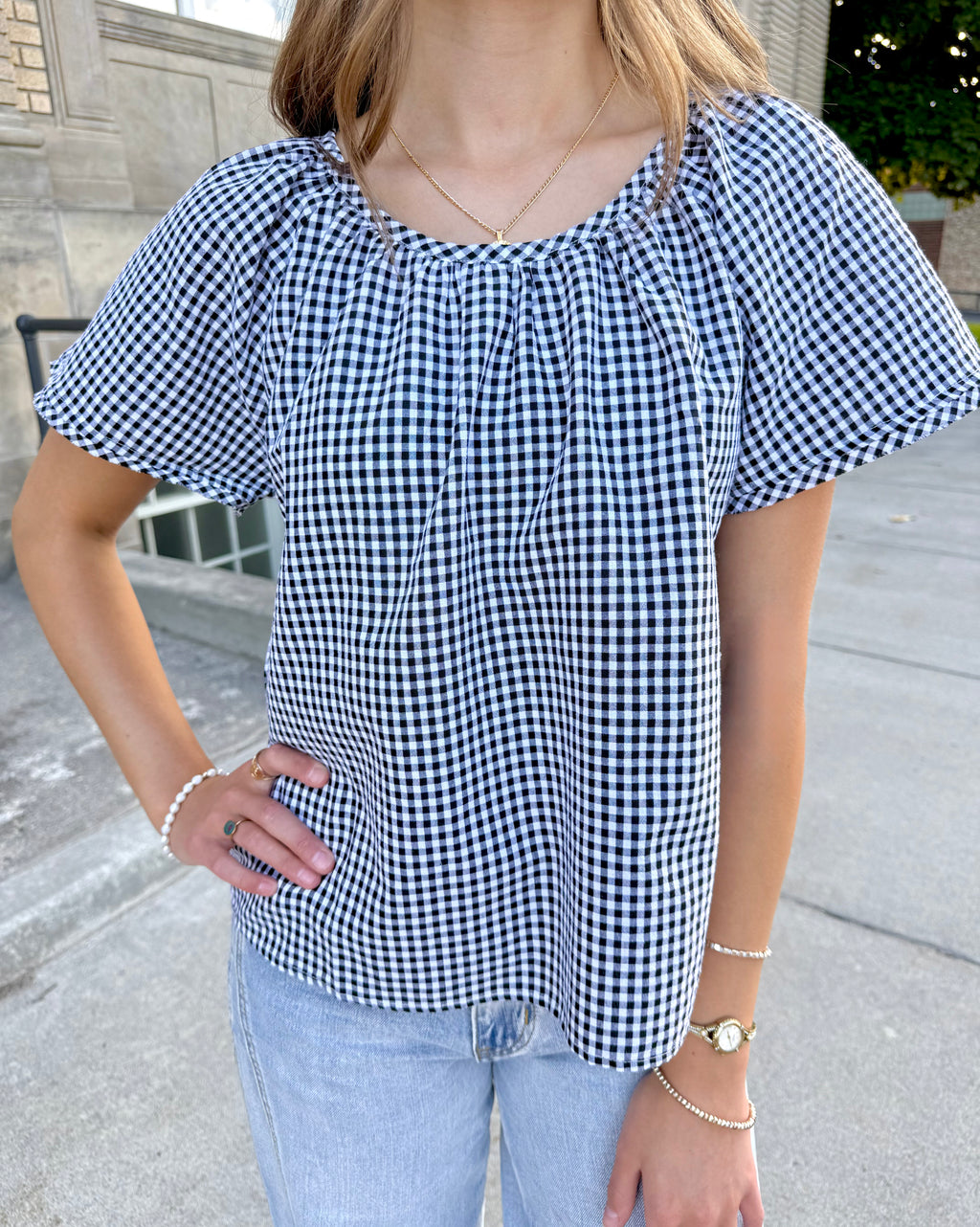 Darla Gingham Top