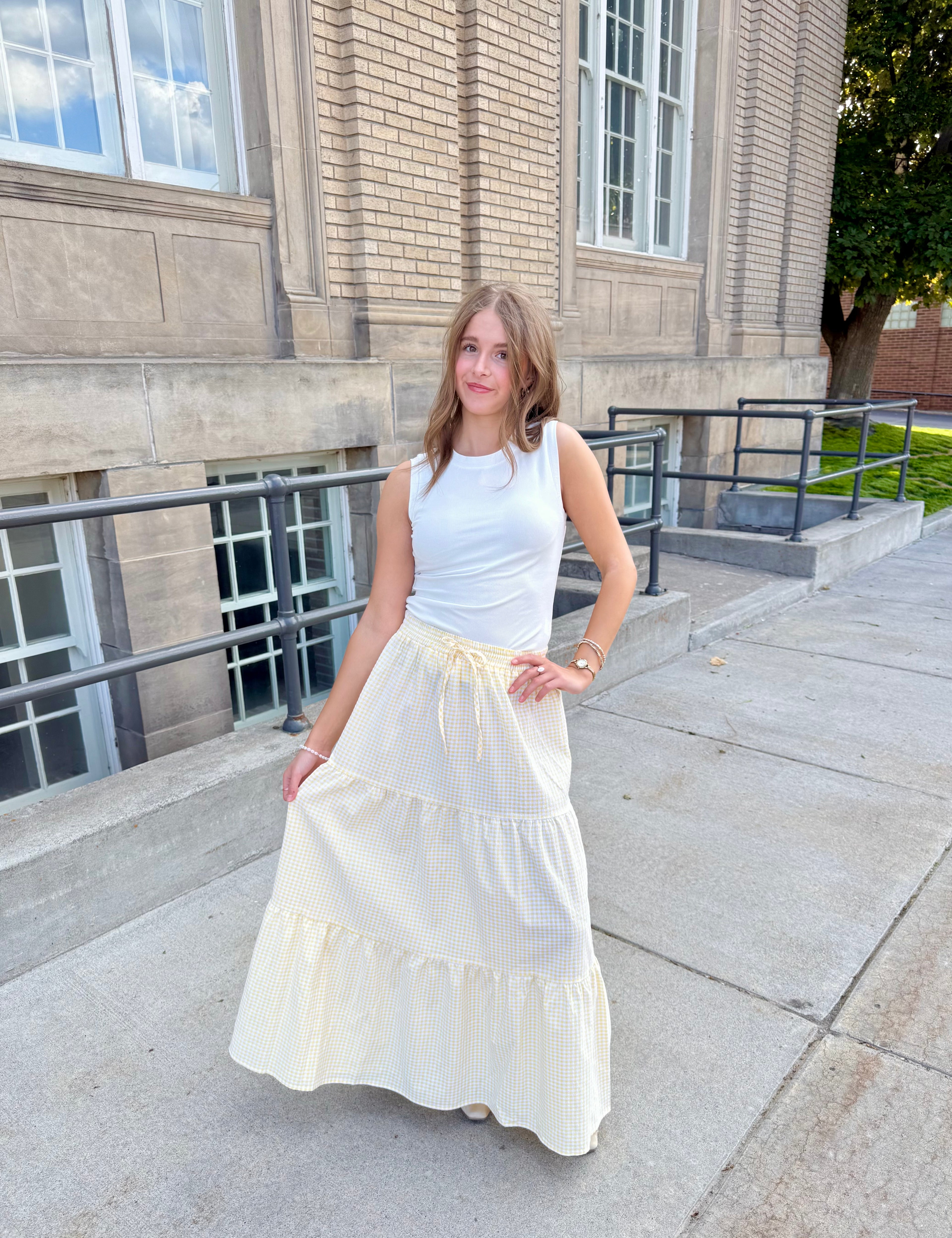 Kenya Gingham Skirt