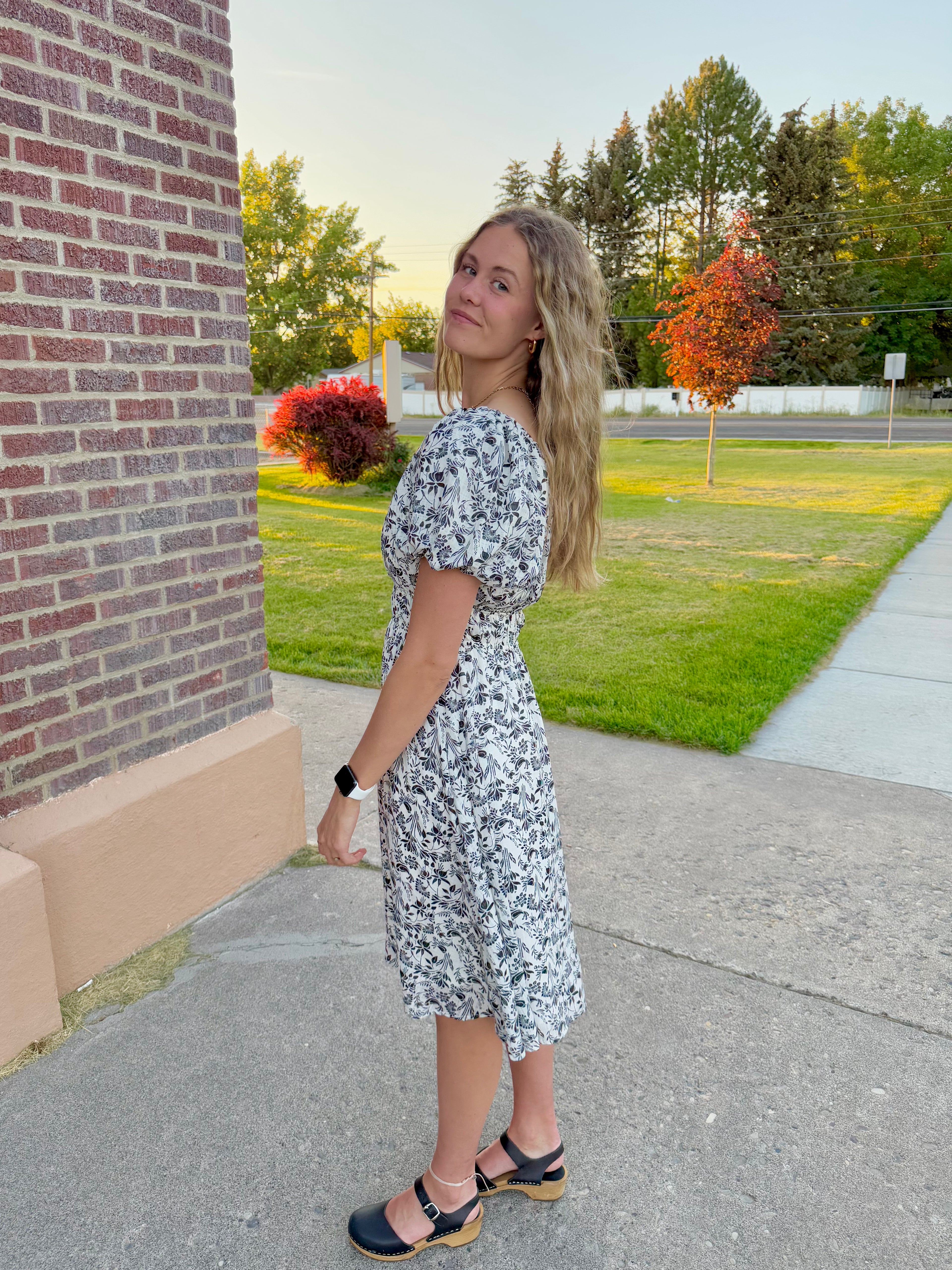 Azari Square Neck Dress