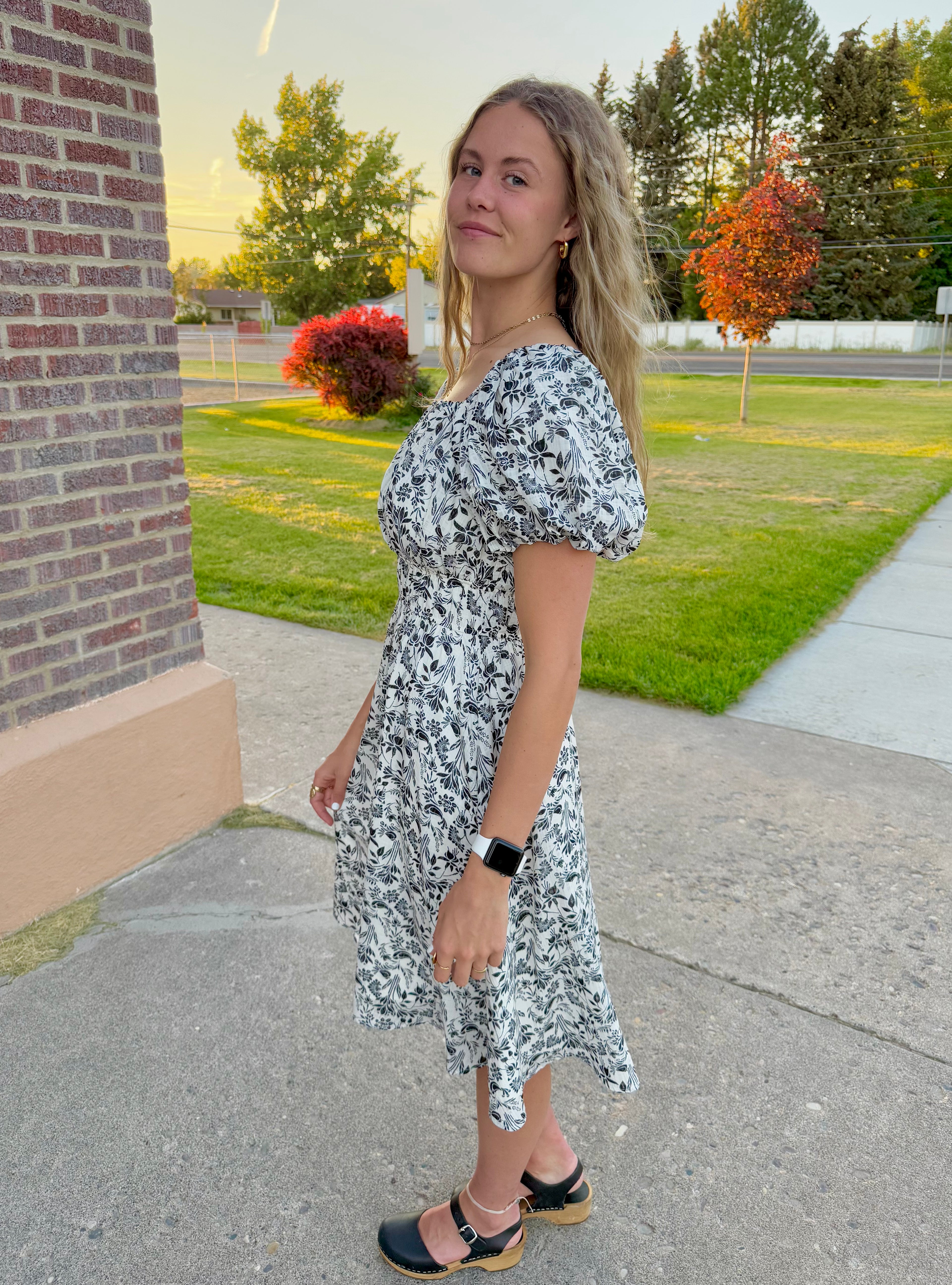 Azari Square Neck Dress