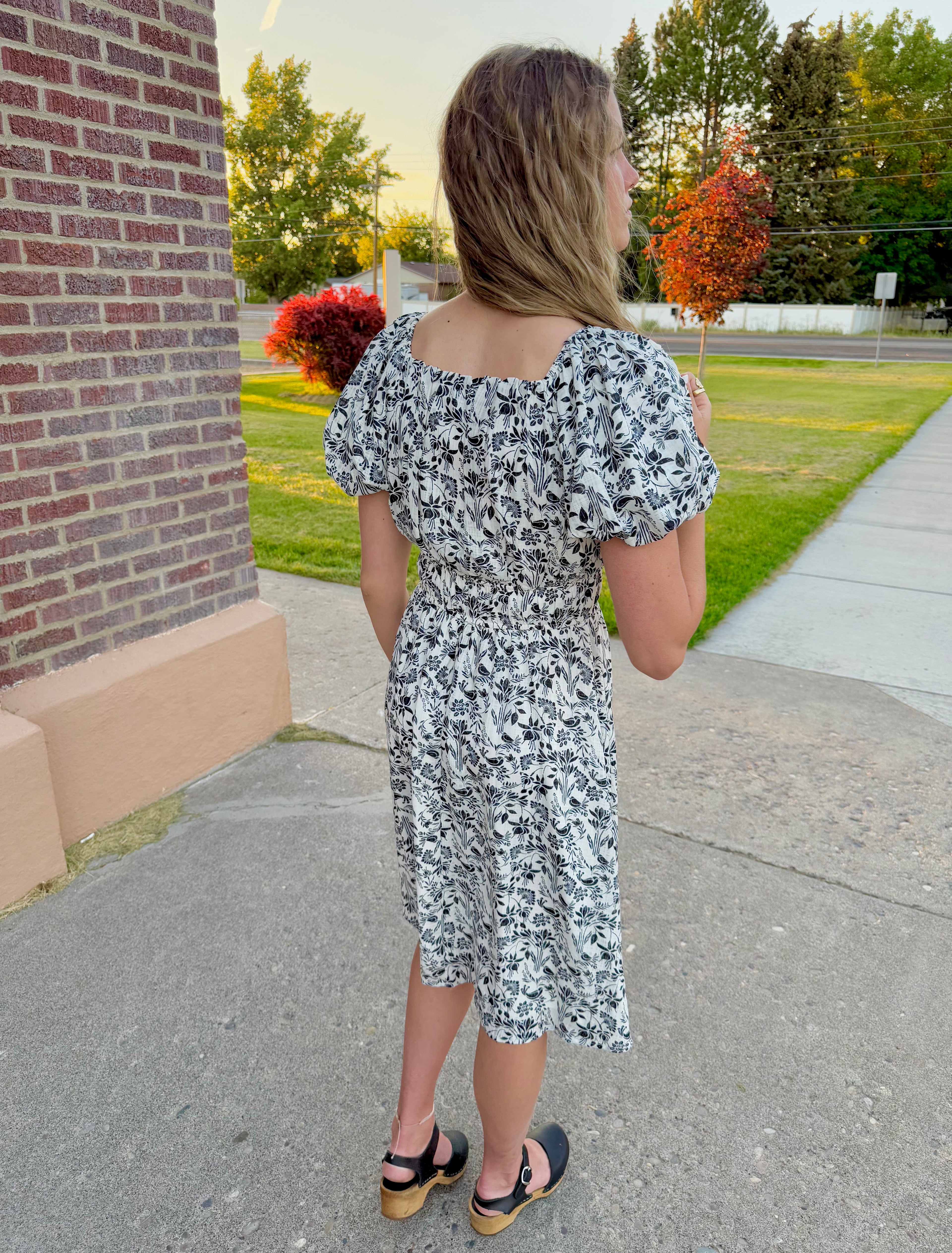 Azari Square Neck Dress