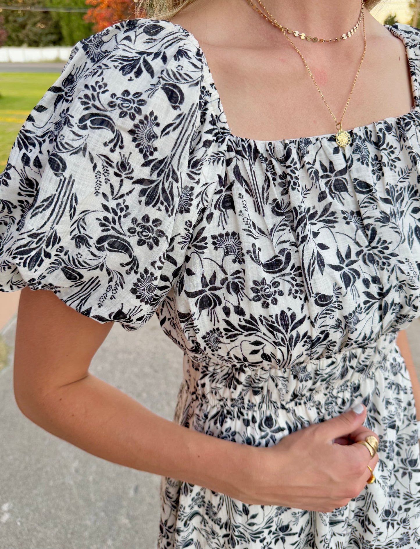 Azari Square Neck Dress