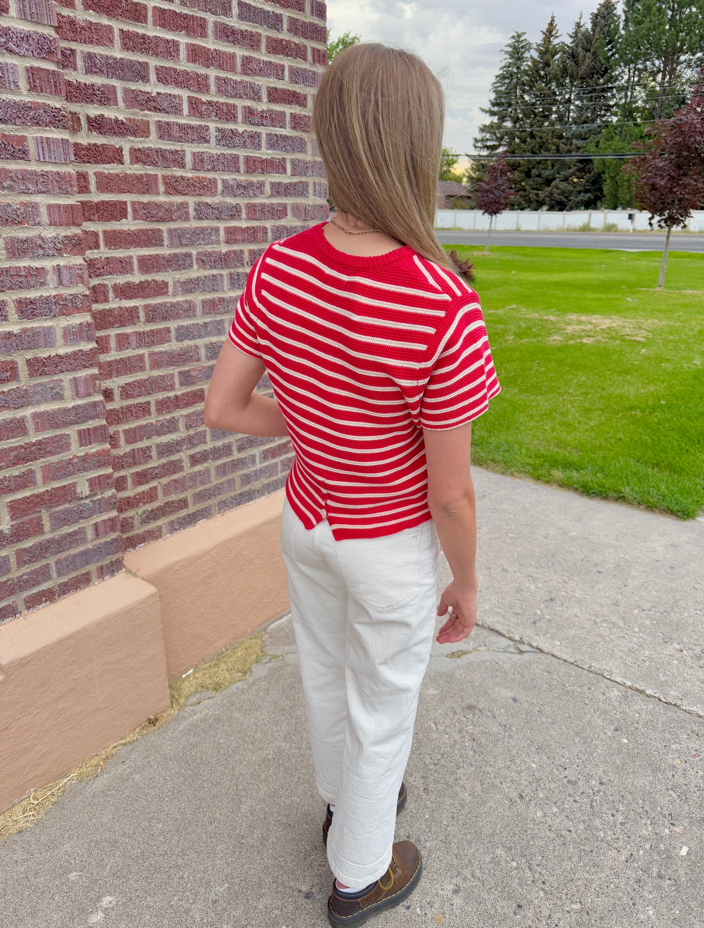 Rhea Striped Sweater Top