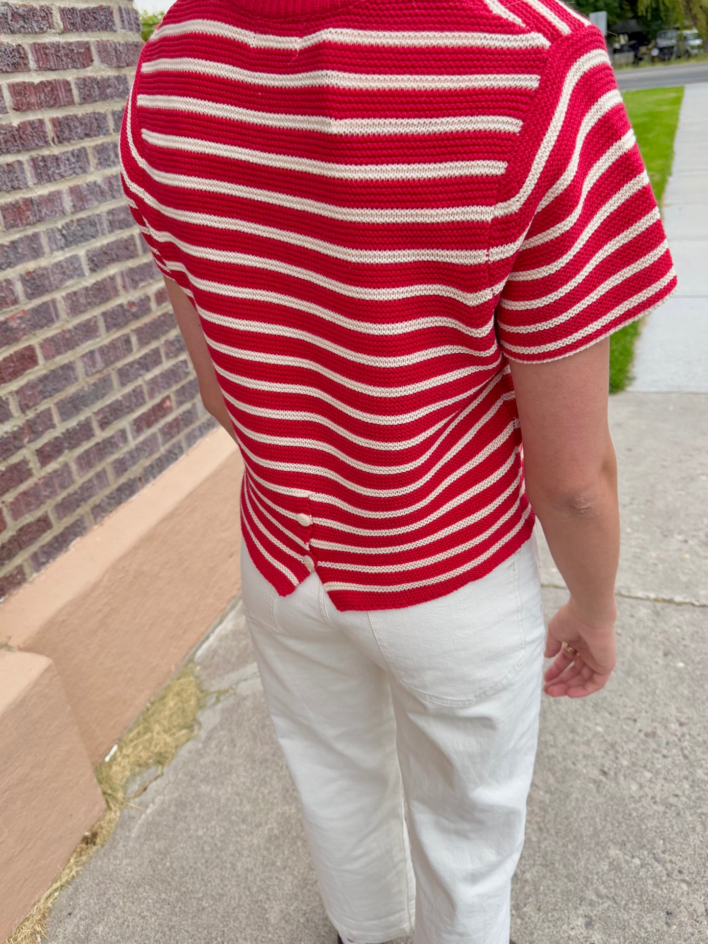 Rhea Striped Sweater Top