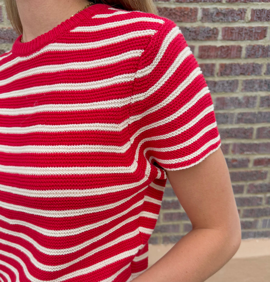 Rhea Striped Sweater Top