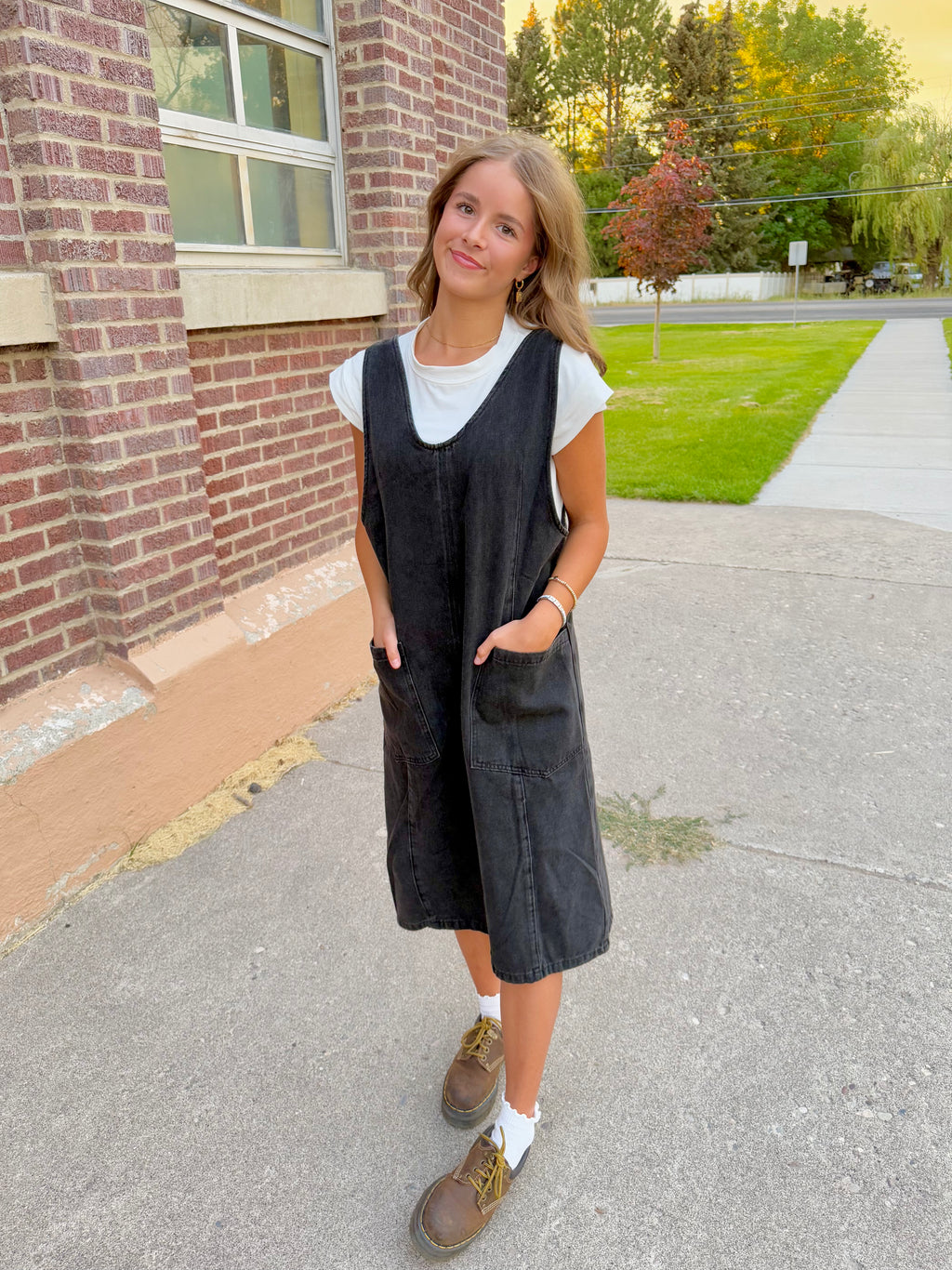Maelynn Overall Denim Dress