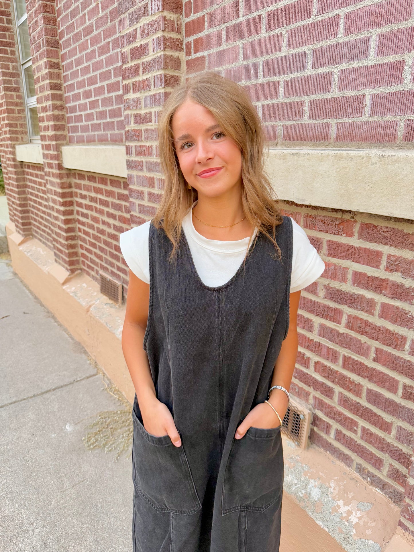 Maelynn Overall Denim Dress