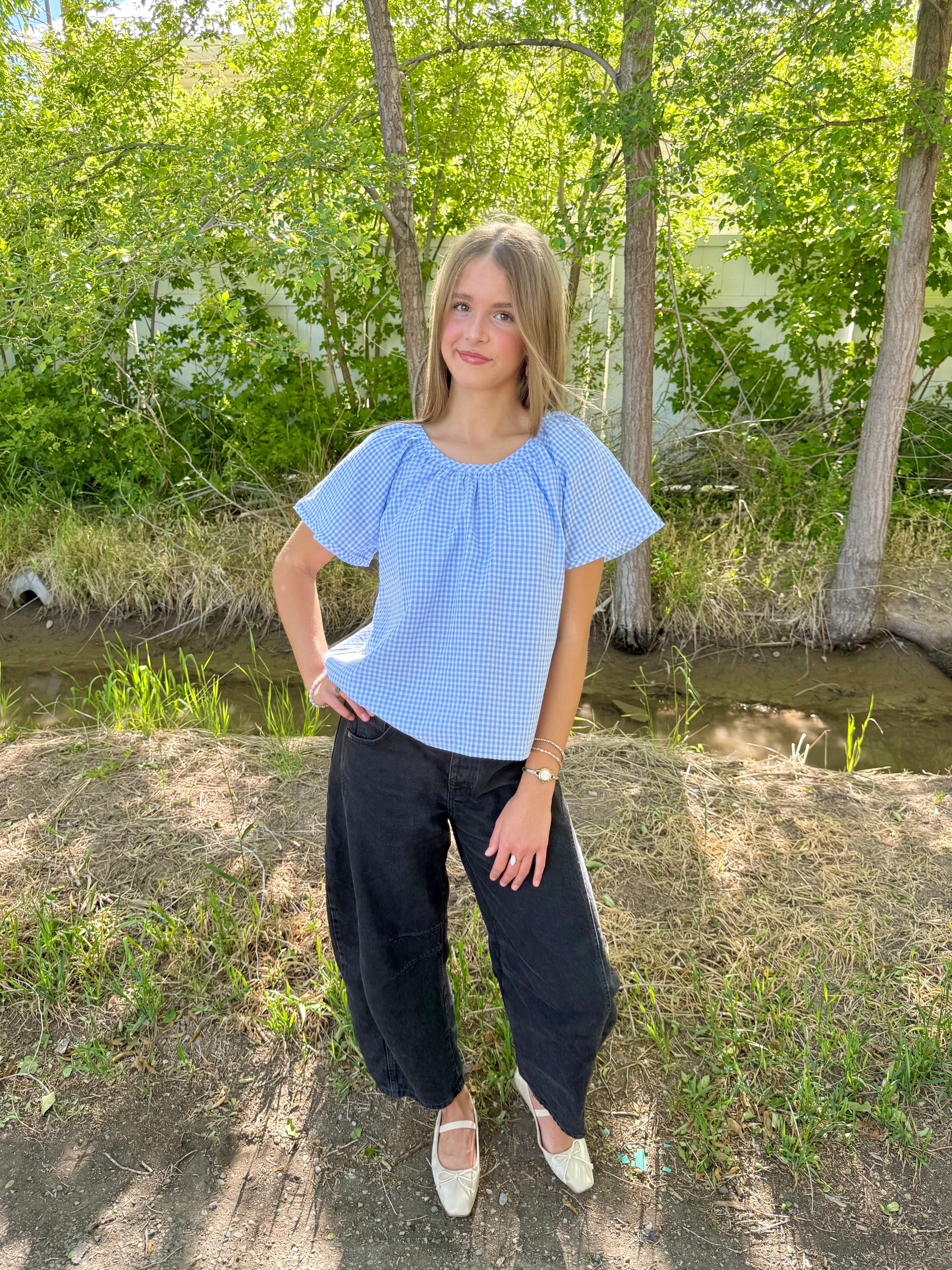 Darla Gingham Top