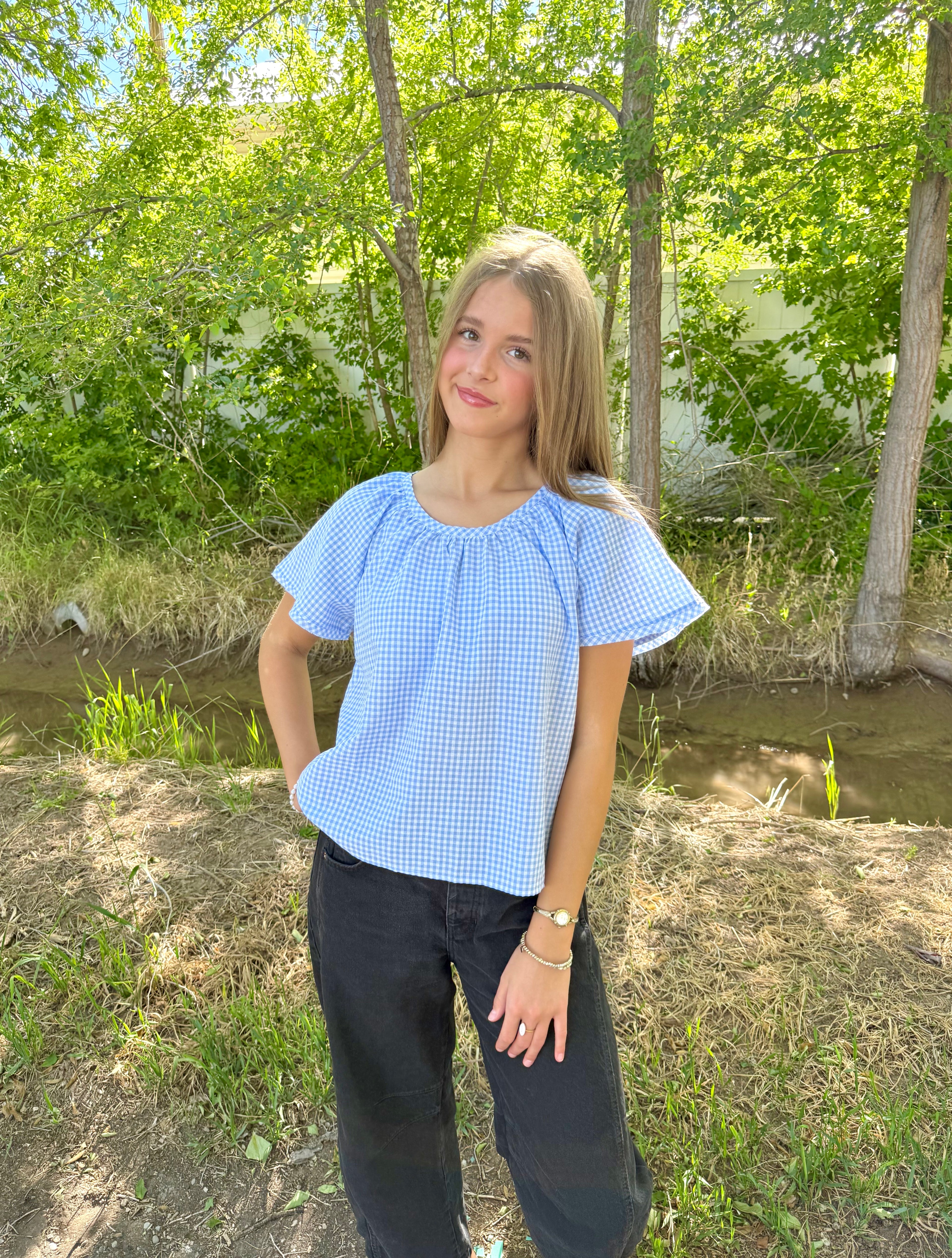 Darla Gingham Top