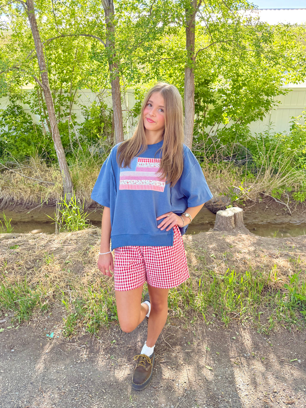 Flag Patchwork Top
