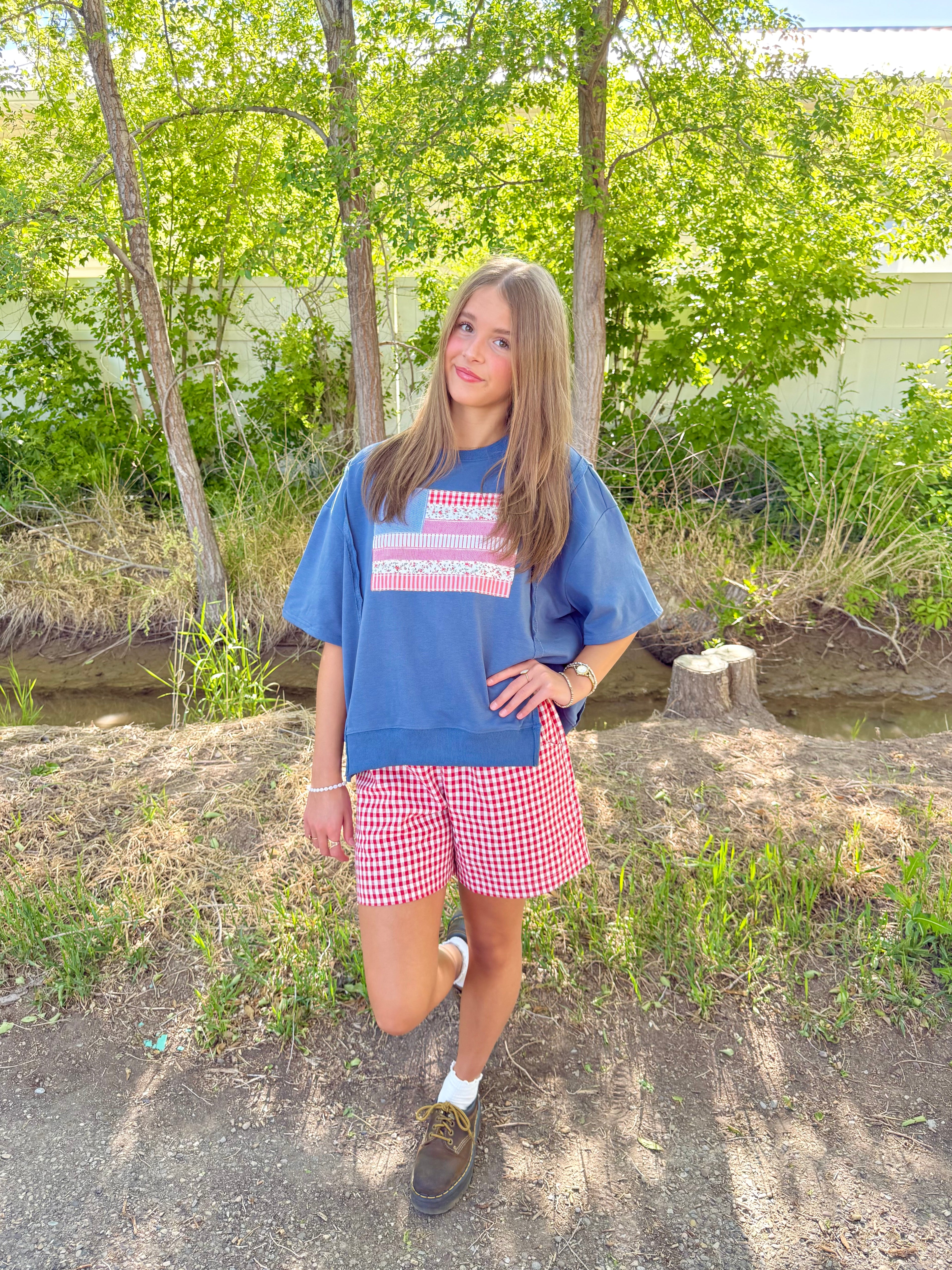 Flag Patchwork Top