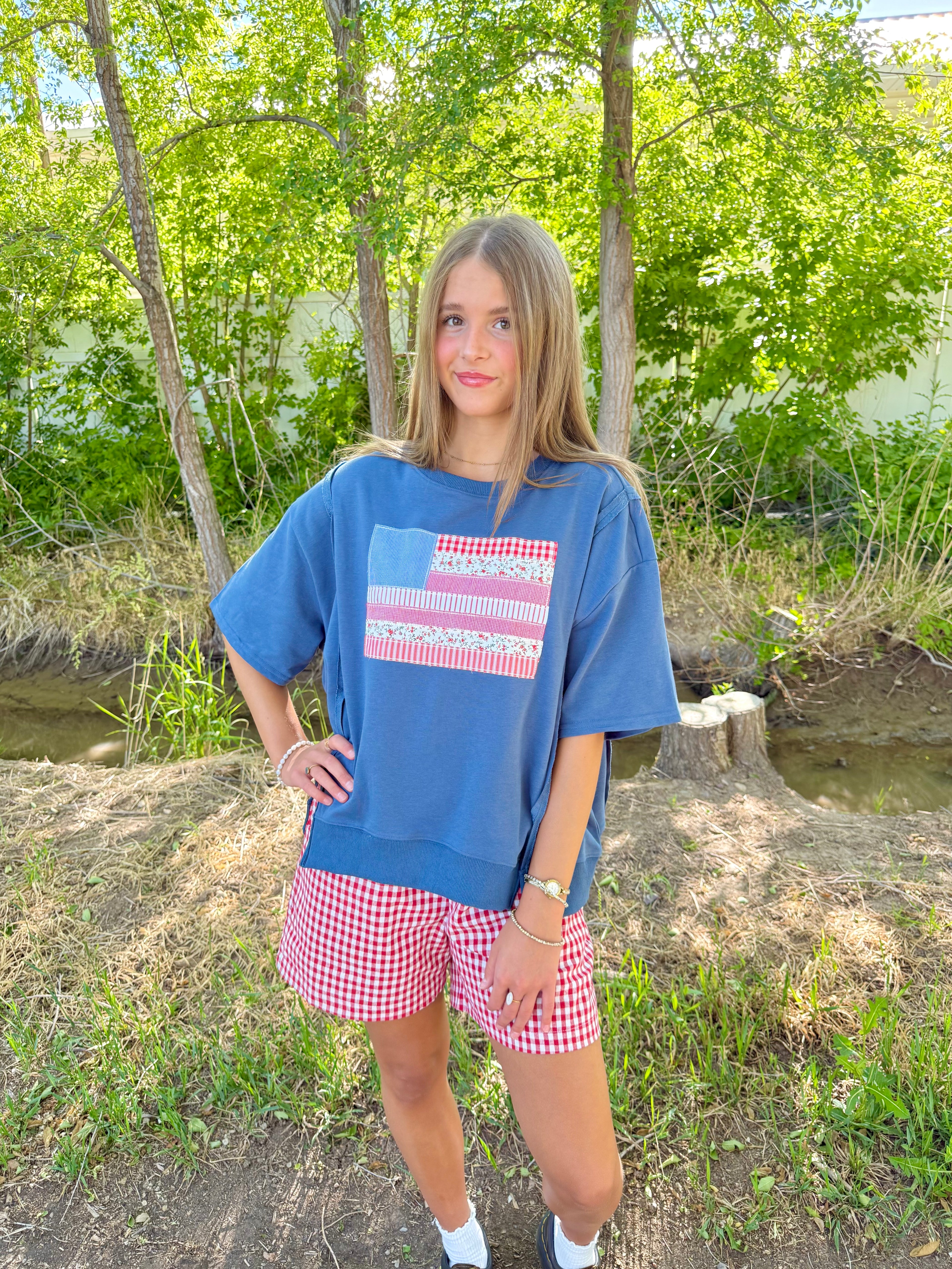 Flag Patchwork Top
