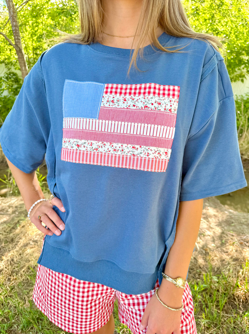 Flag Patchwork Top