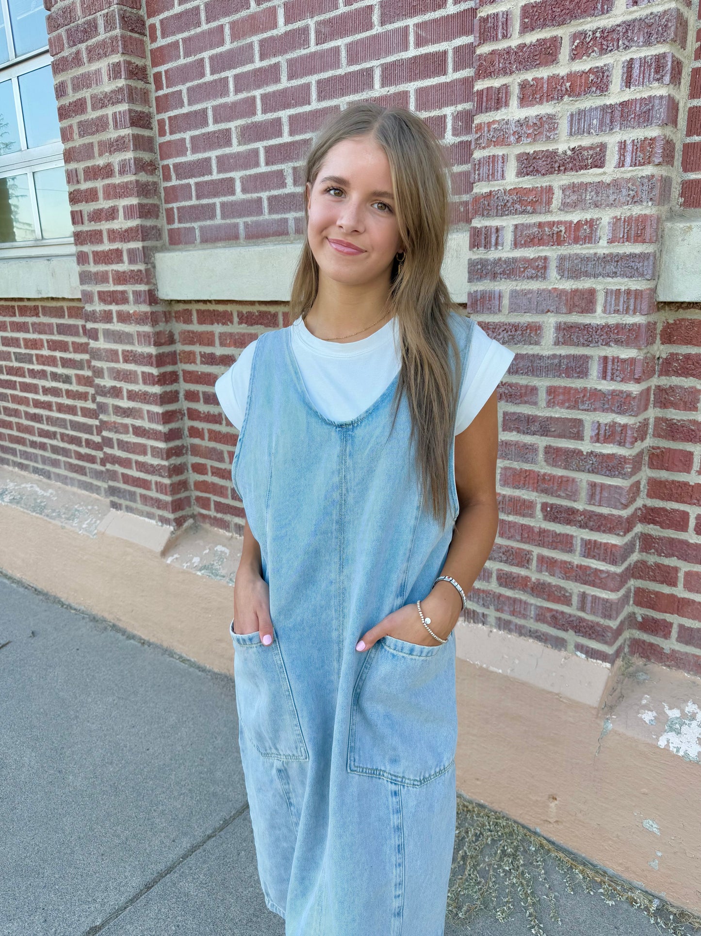 Maelynn Overall Denim Dress