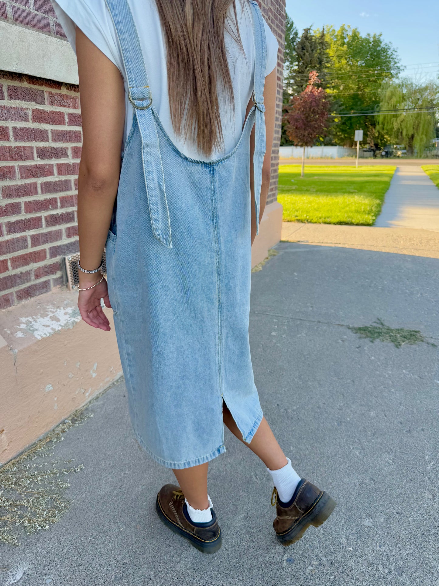 Maelynn Overall Denim Dress