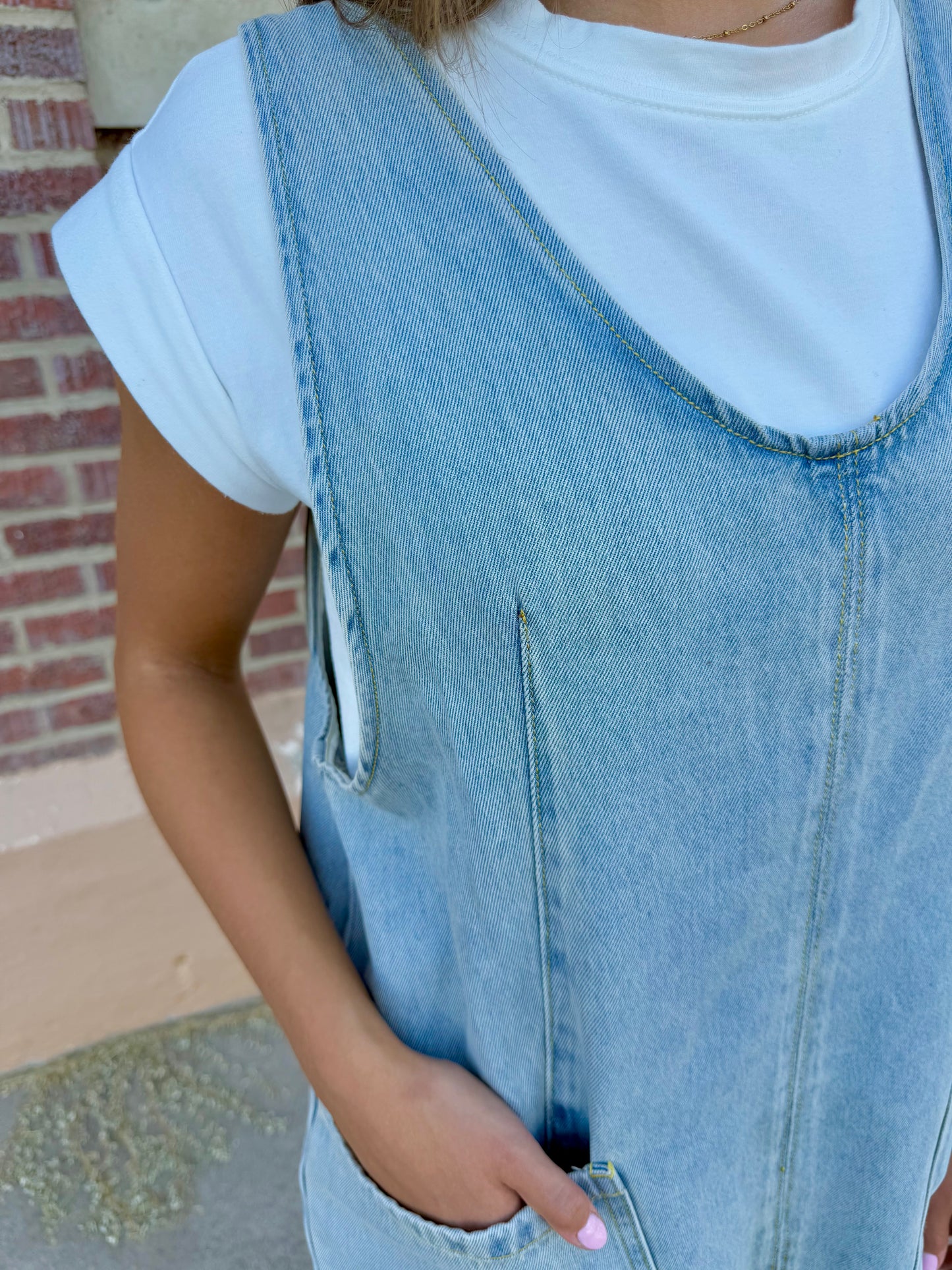 Maelynn Overall Denim Dress