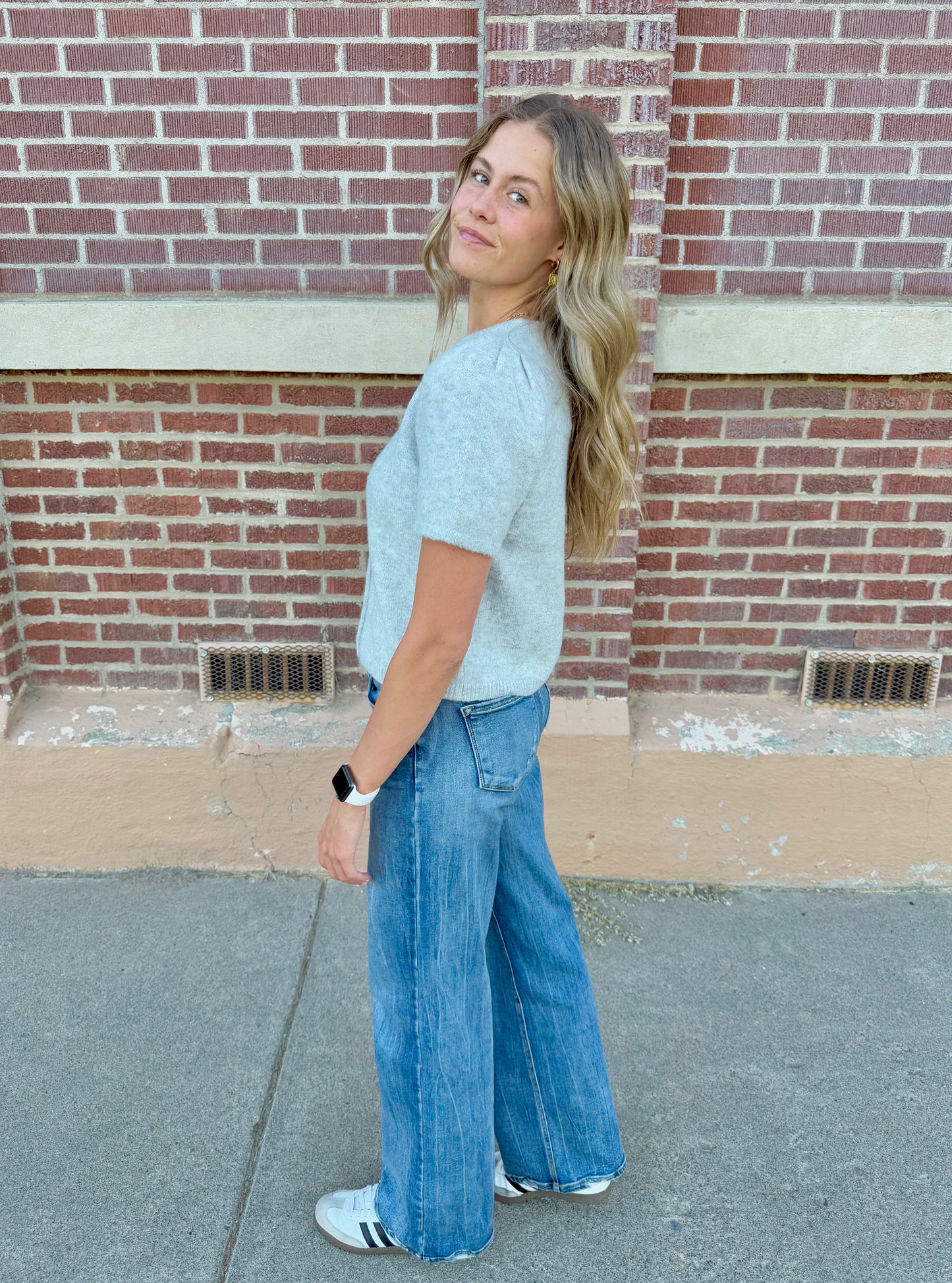 Micaela Wide Leg Denim Jeans