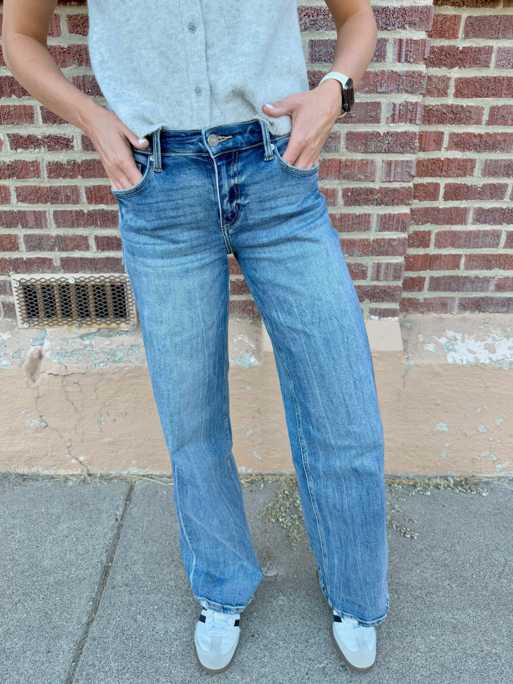 Micaela Wide Leg Denim Jeans