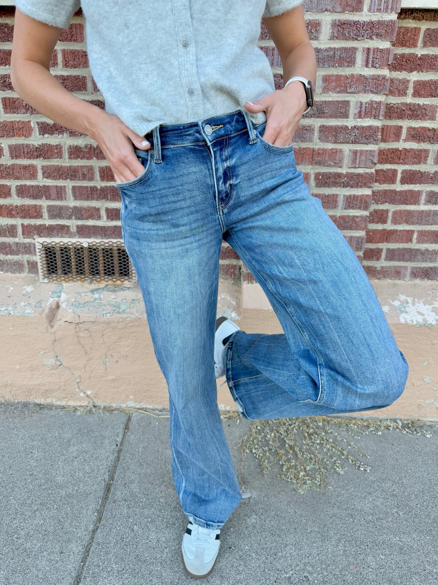Micaela Wide Leg Denim Jeans