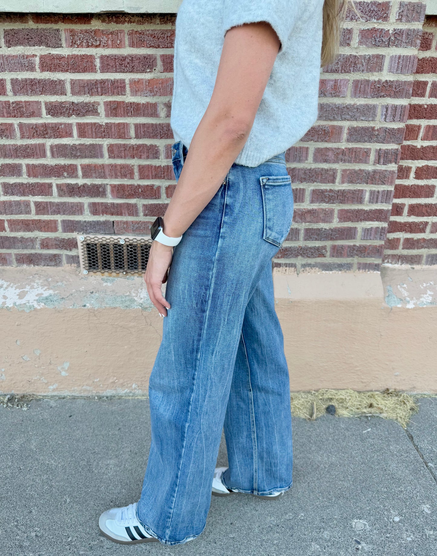 Micaela Wide Leg Denim Jeans