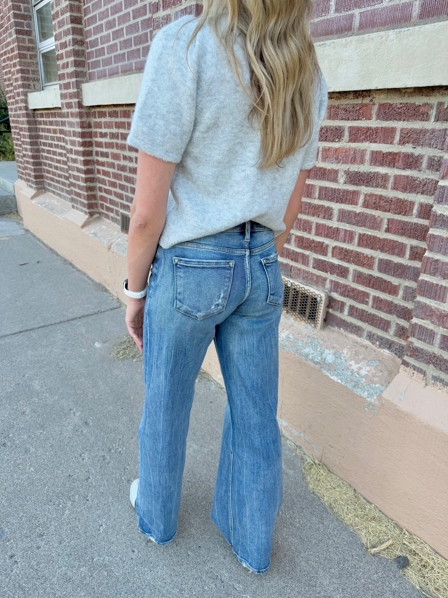 Micaela Wide Leg Denim Jeans