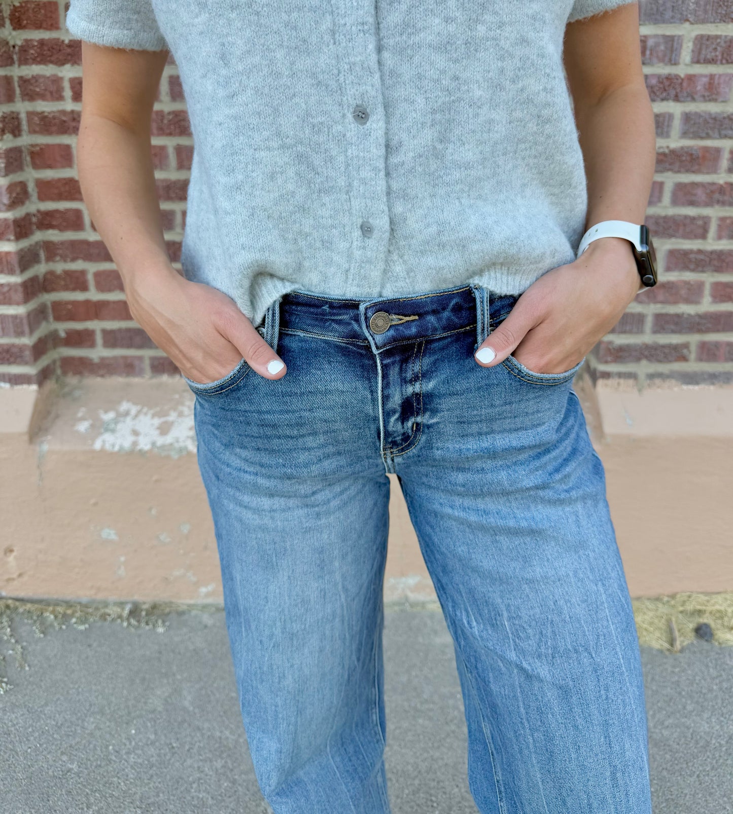 Micaela Wide Leg Denim Jeans