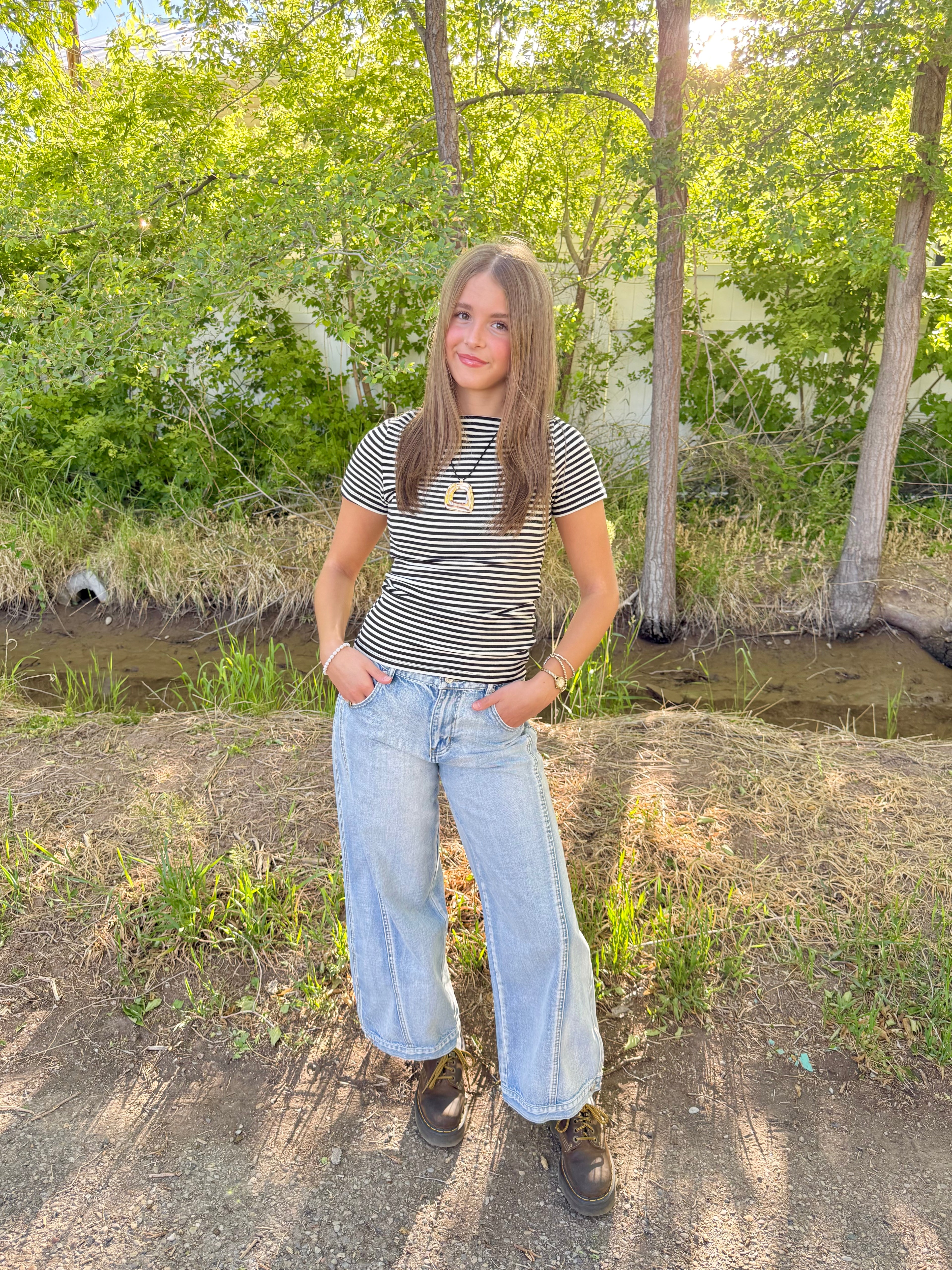 Sadie Striped Fitted Top