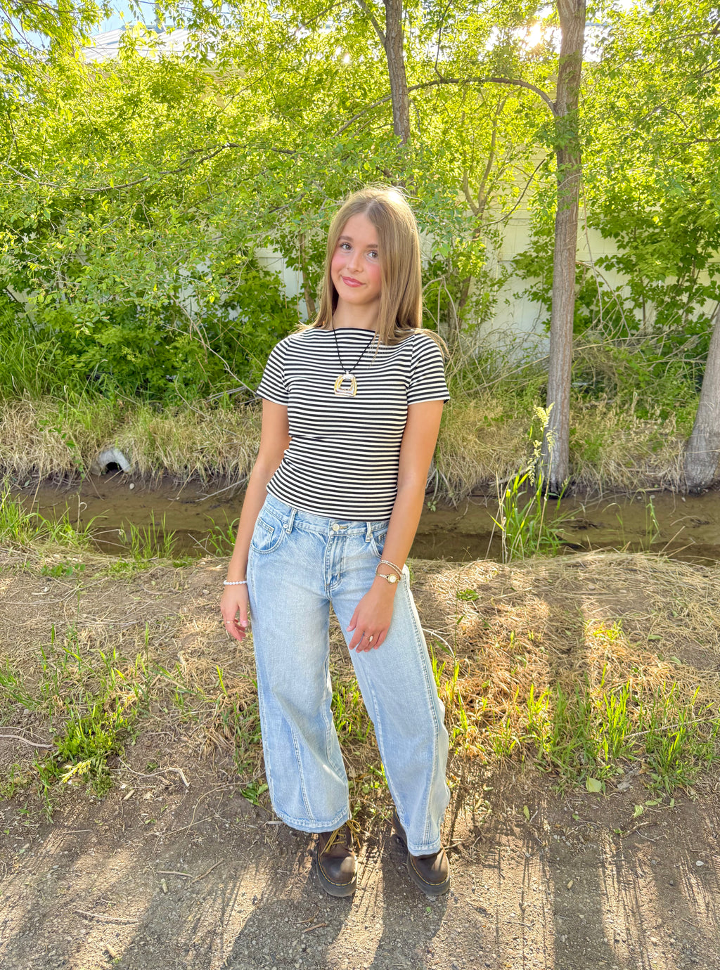 Sadie Striped Fitted Top