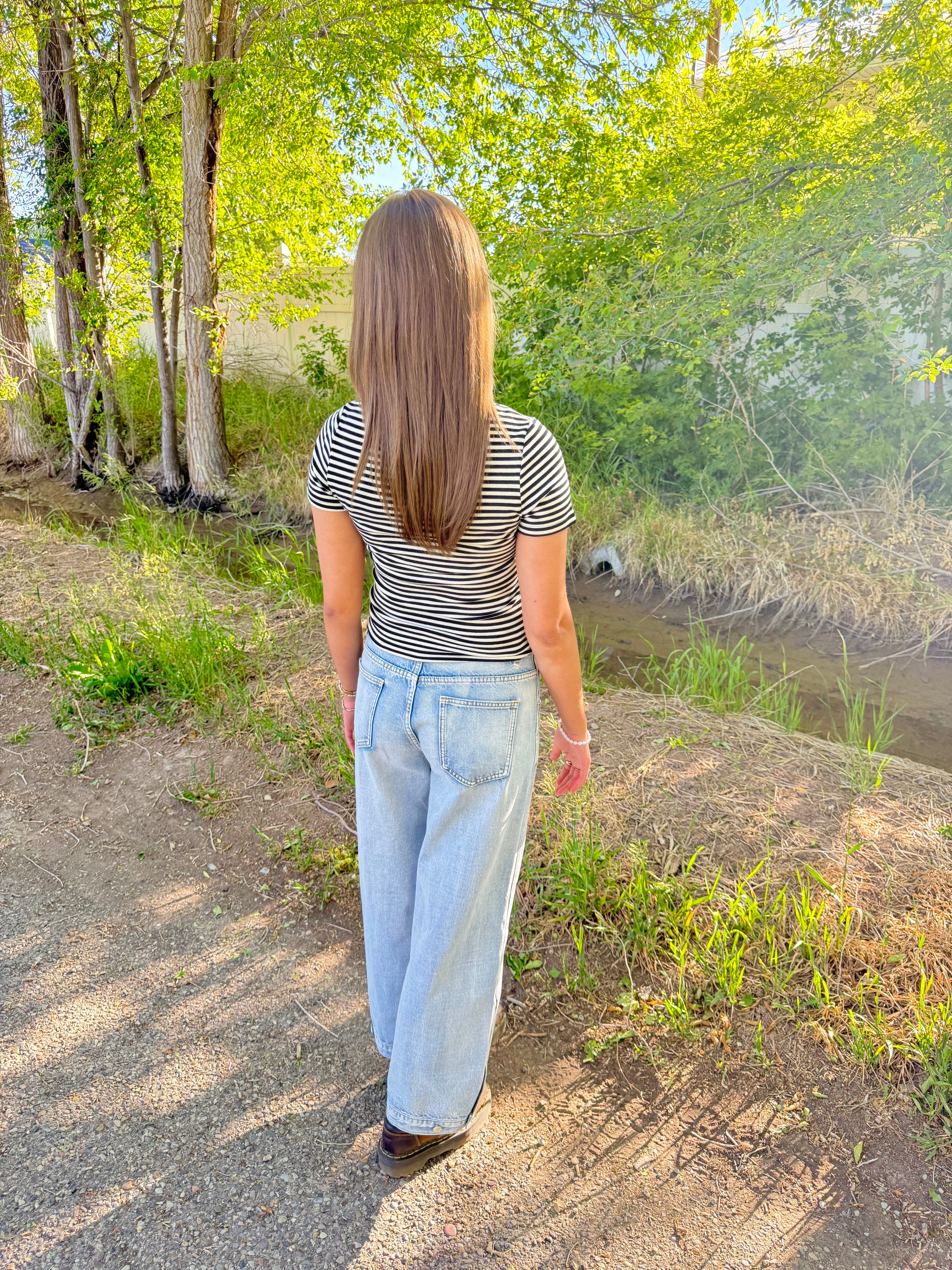 Sadie Striped Fitted Top