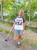 Team USA Patchwork Top