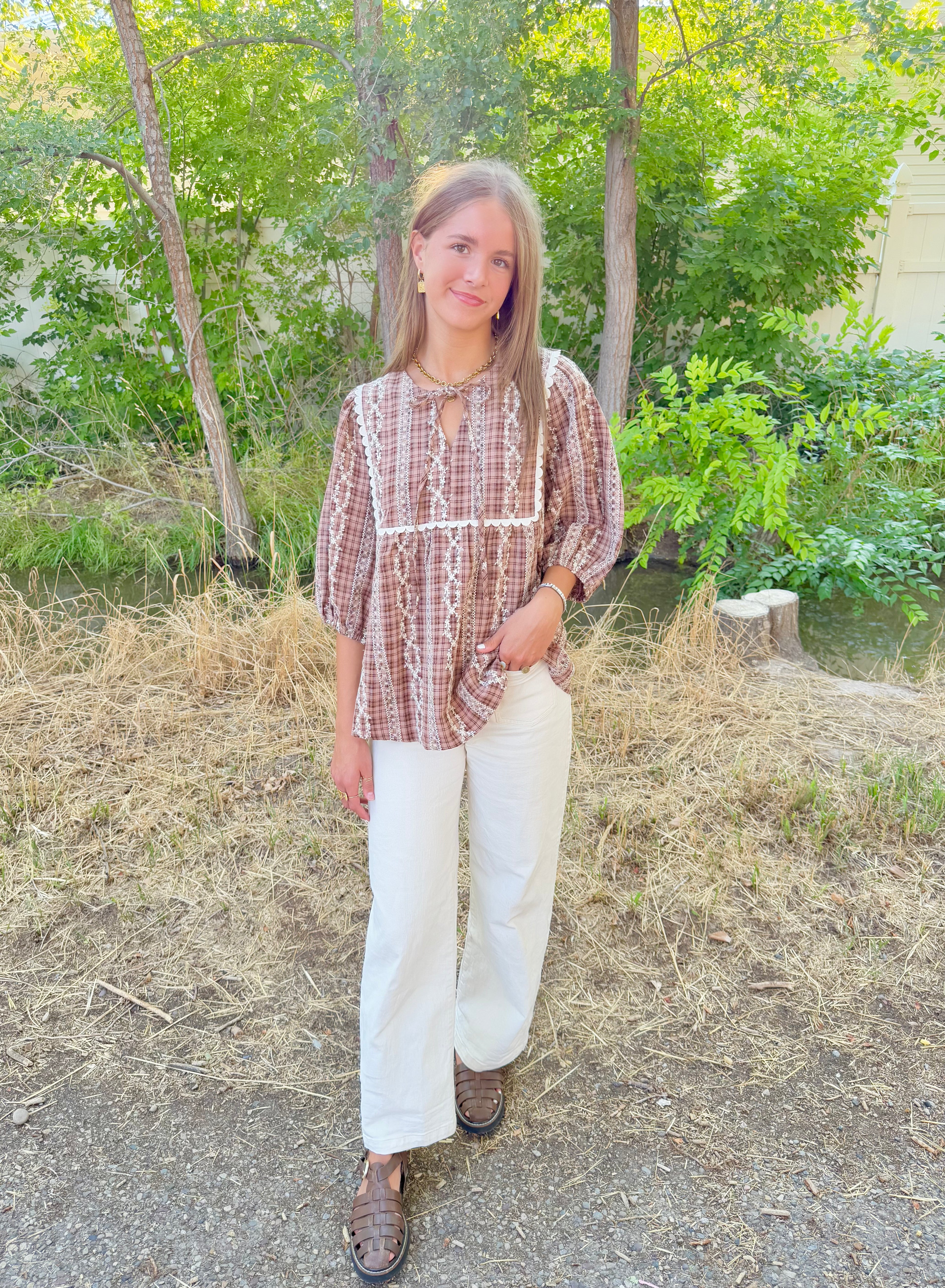 Blakely Plaid Blouse