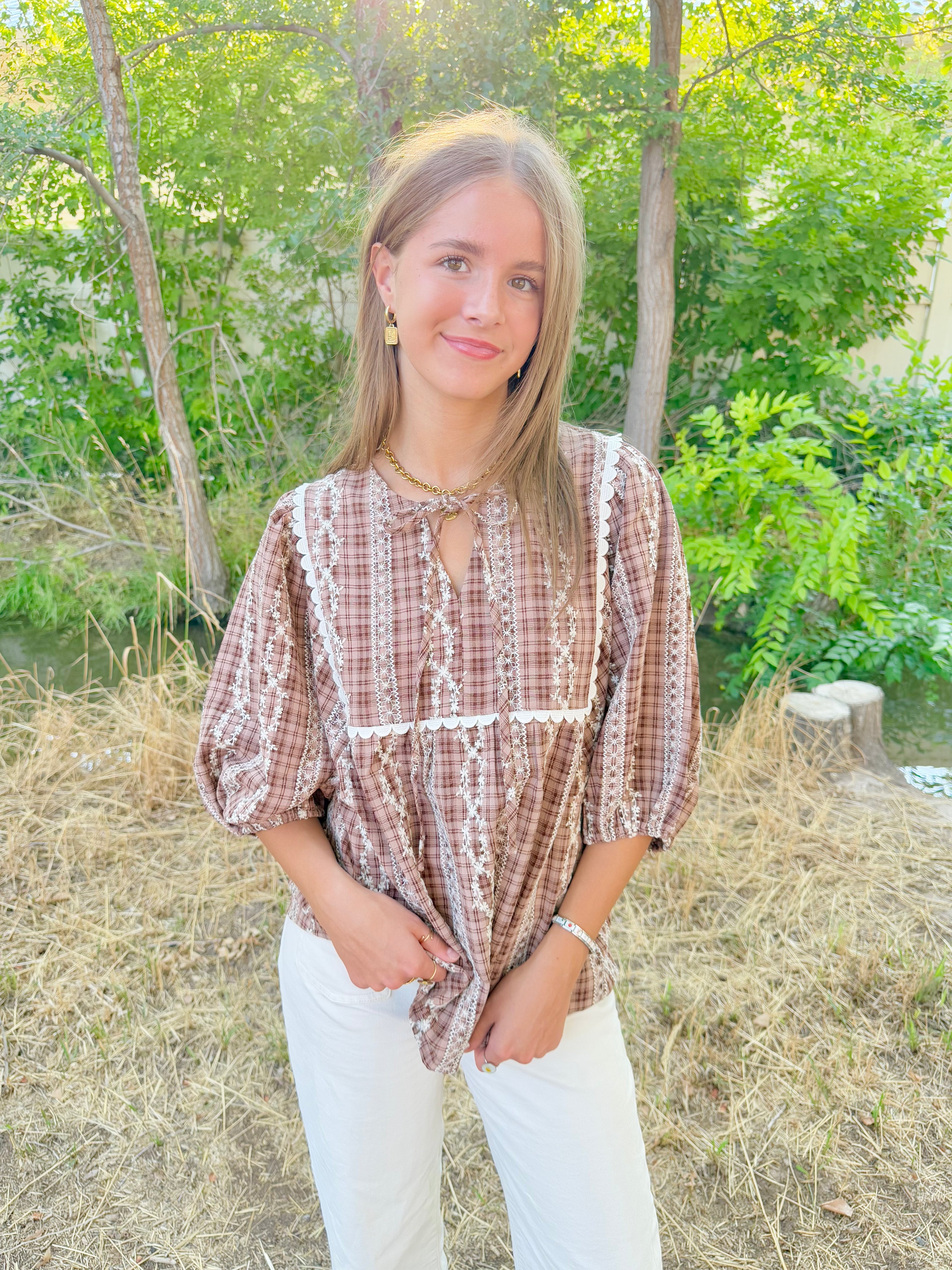 Blakely Plaid Blouse