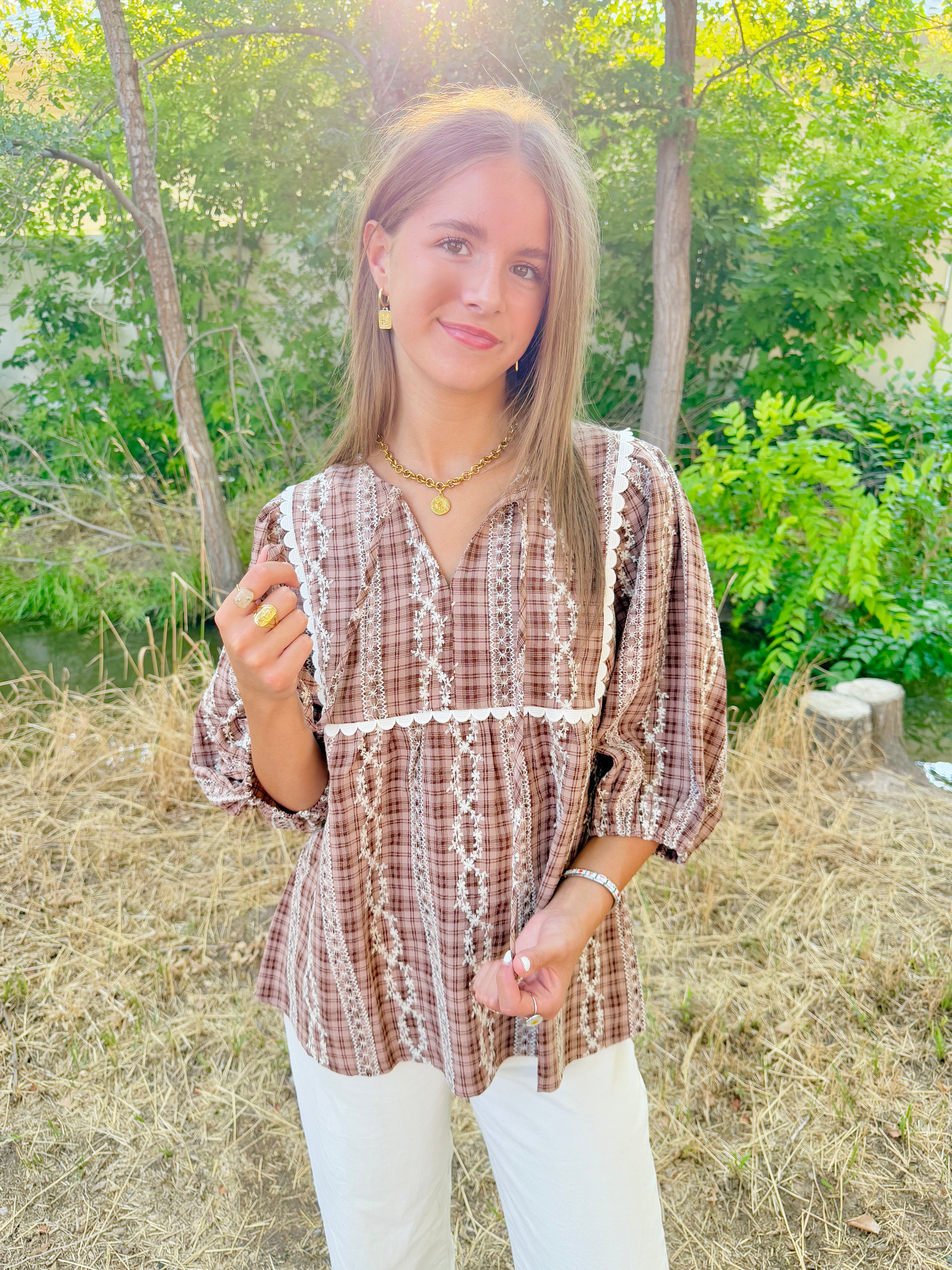 Blakely Plaid Blouse