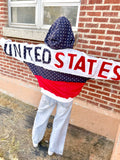 United States Patchwork Zip Hoodie