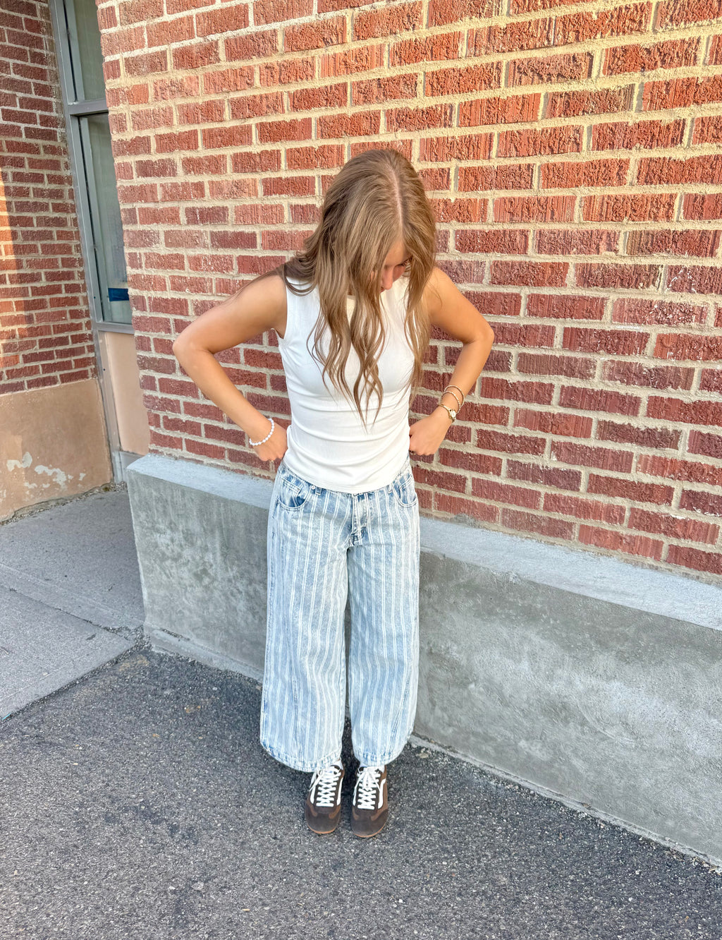 Mylo Striped Baggy Jeans