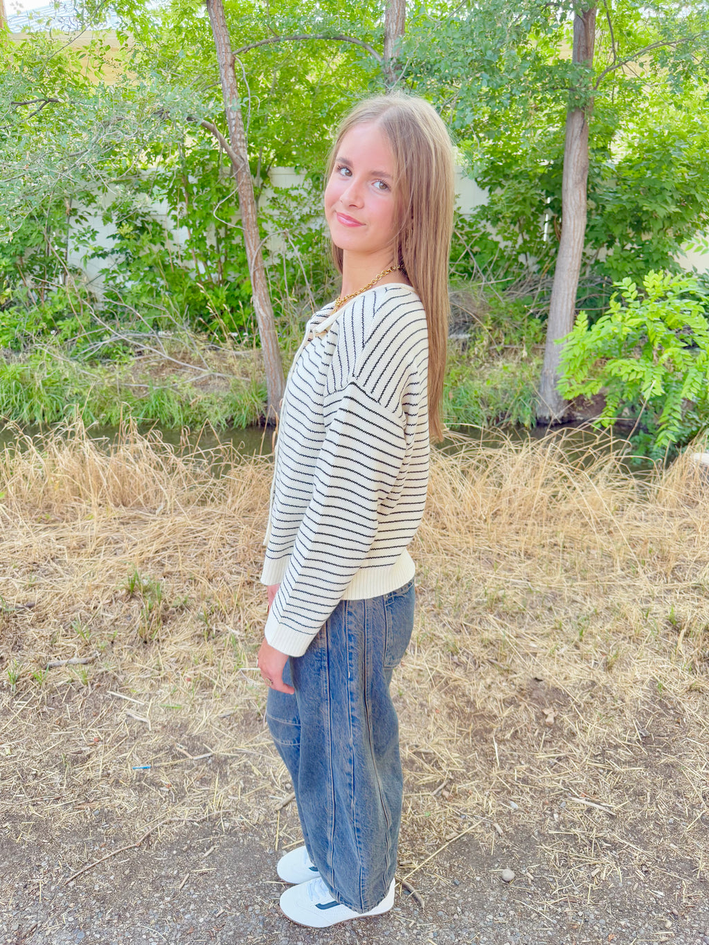 Tamara Striped Sweater Cardigan