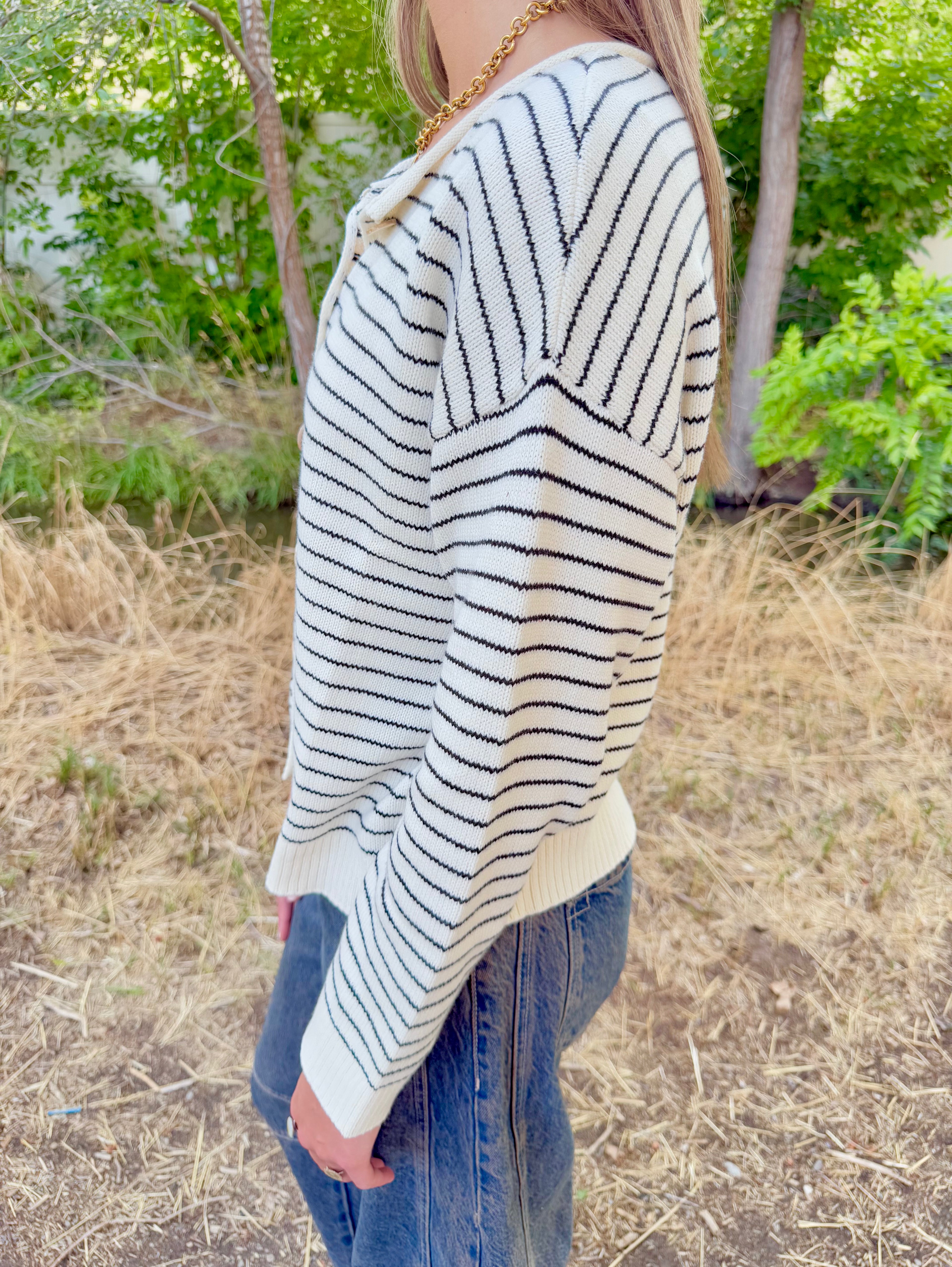 Tamara Striped Sweater Cardigan