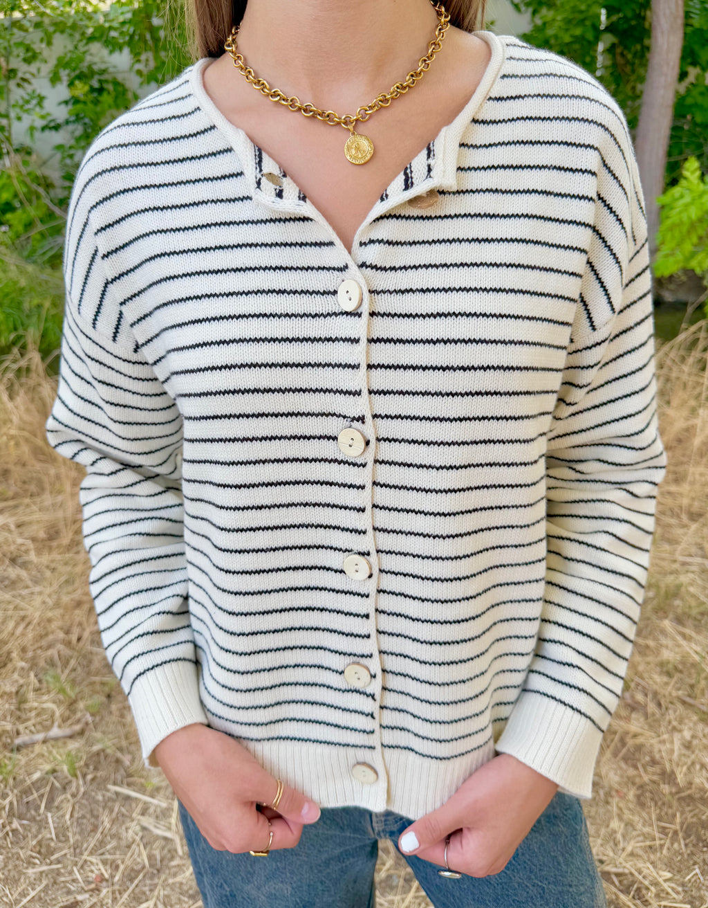 Tamara Striped Sweater Cardigan