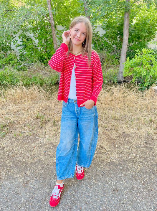 Tamara Striped Sweater Cardigan
