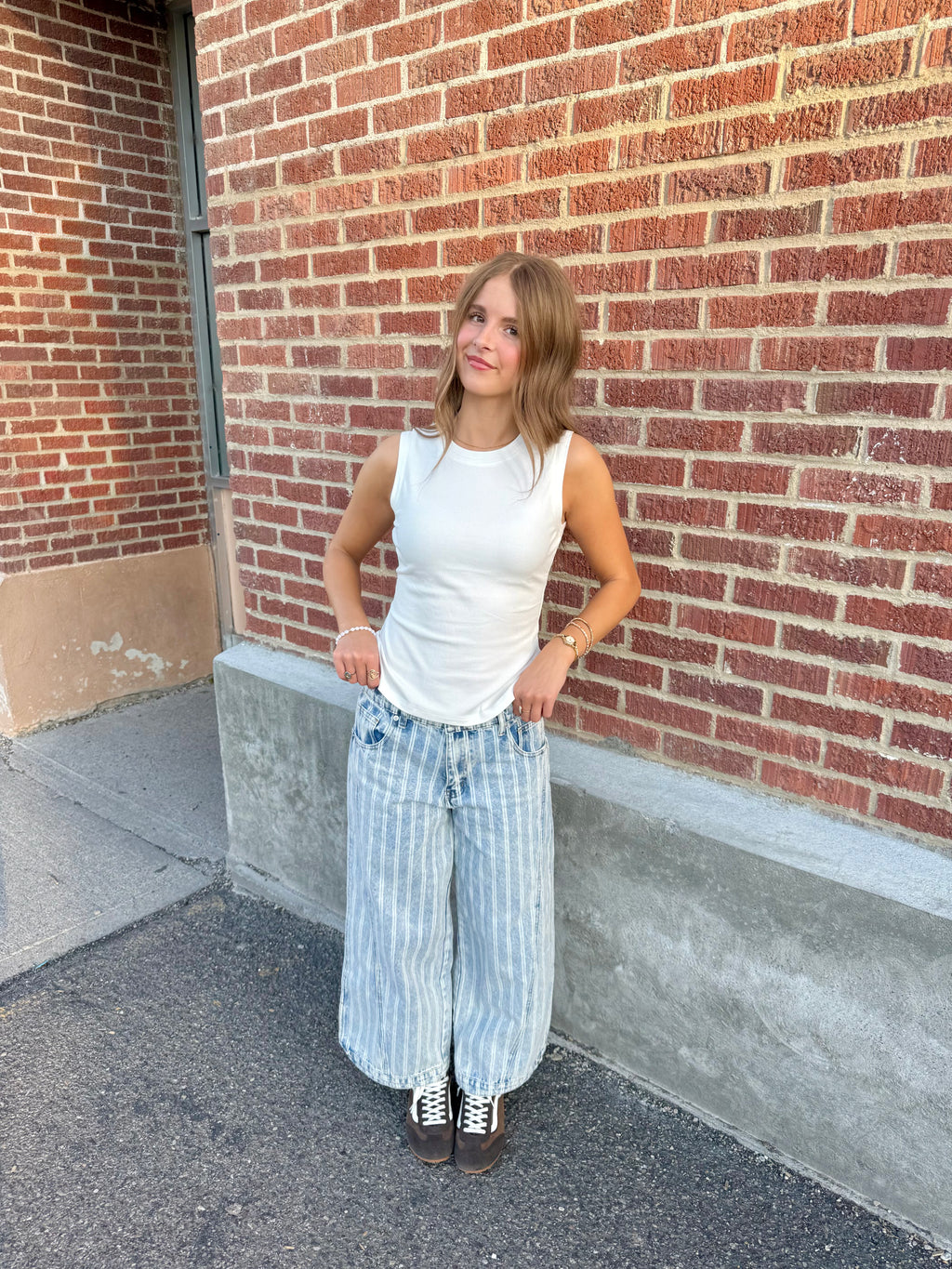 Mylo Striped Baggy Jeans