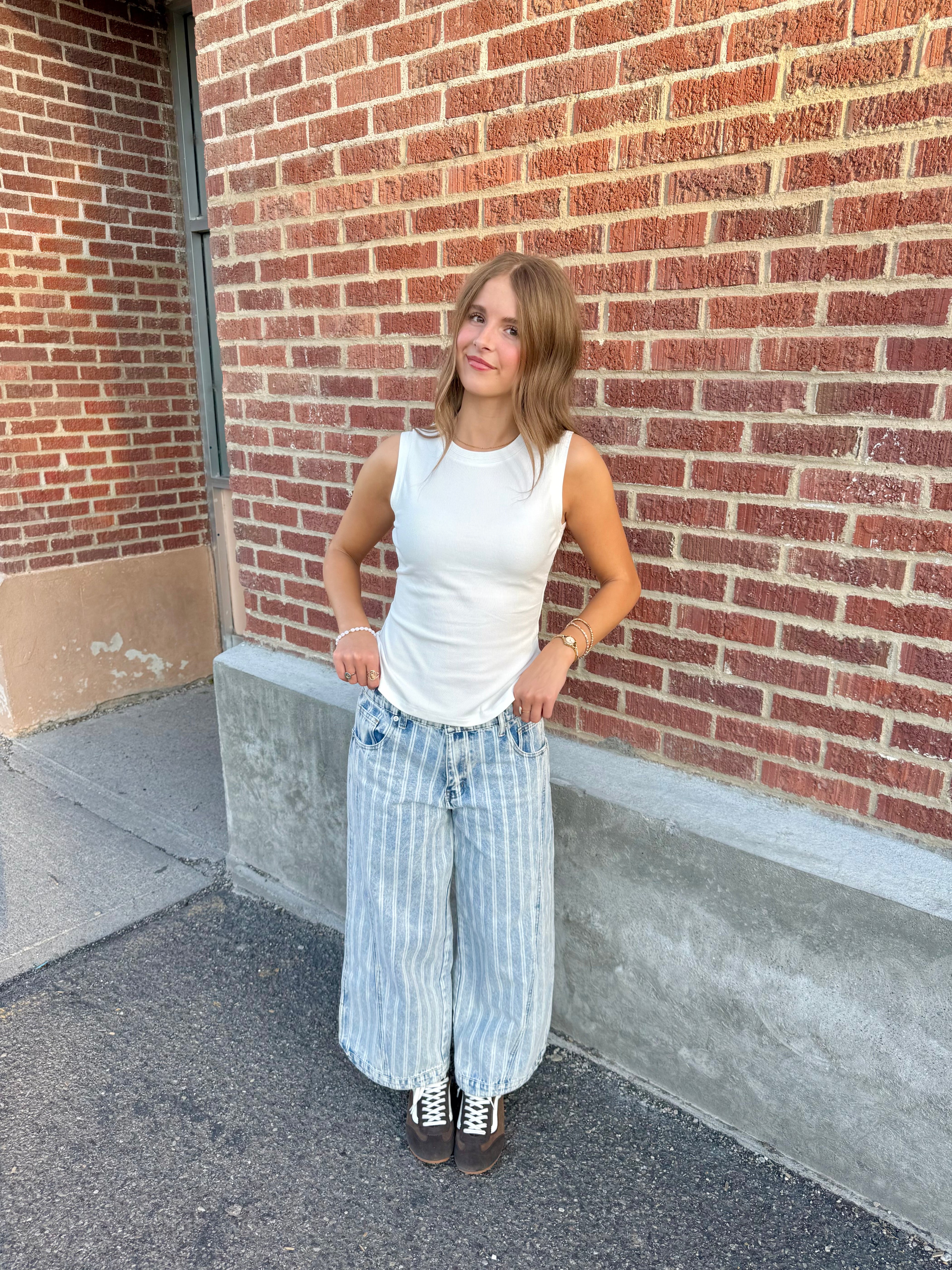 Mylo Striped Baggy Jeans