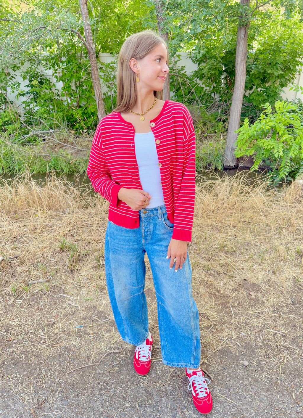 Tamara Striped Sweater Cardigan