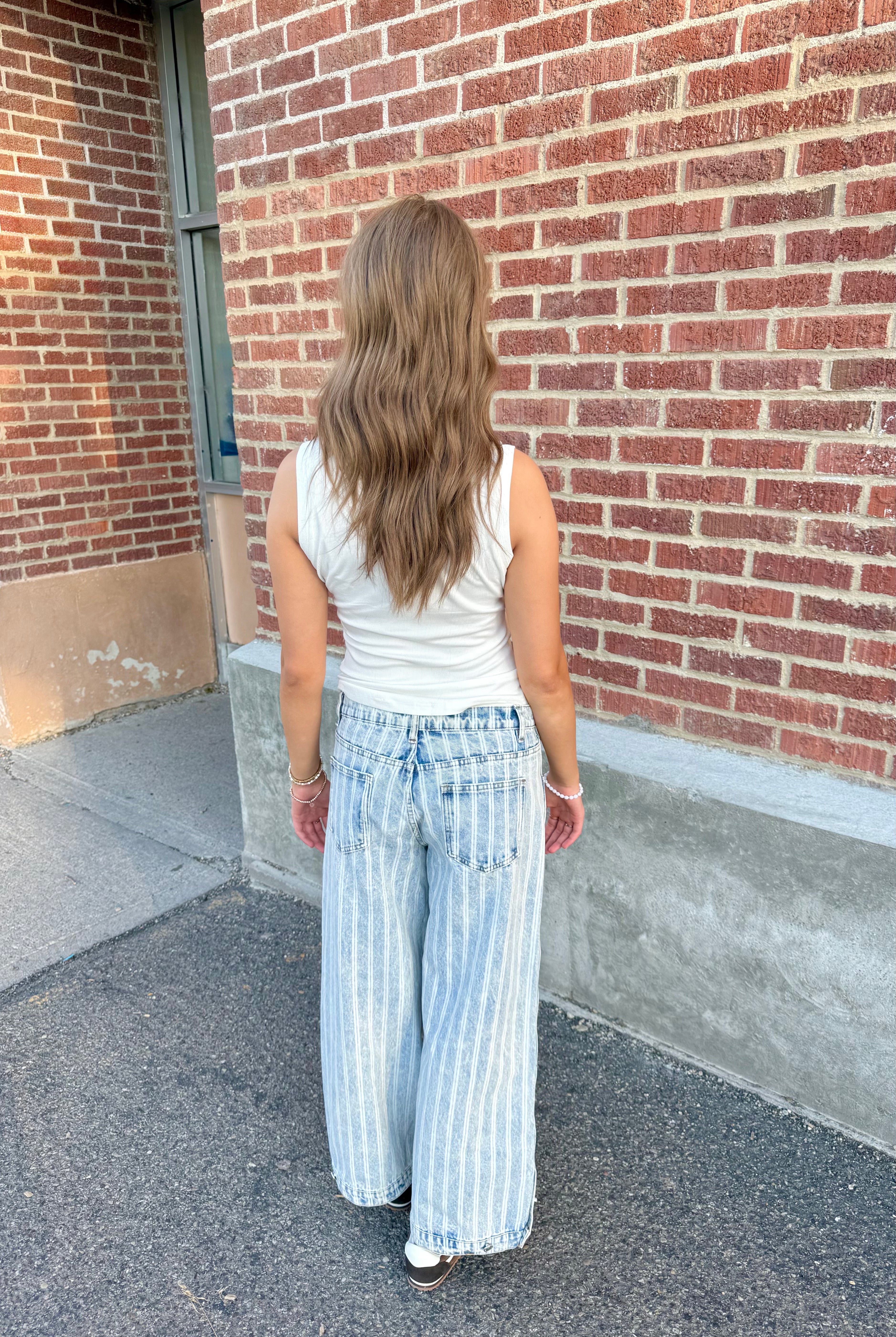 Mylo Striped Baggy Jeans