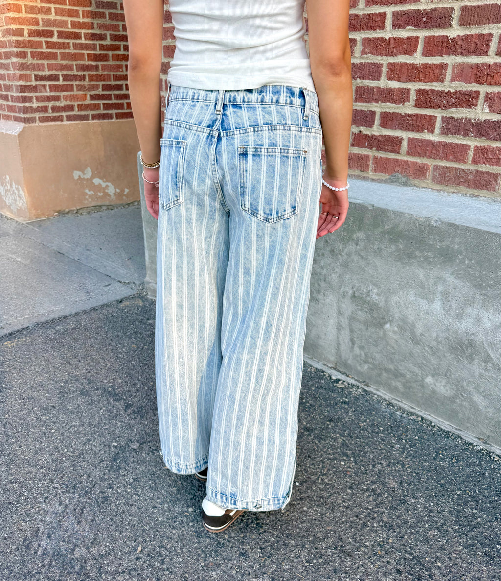 Mylo Striped Baggy Jeans