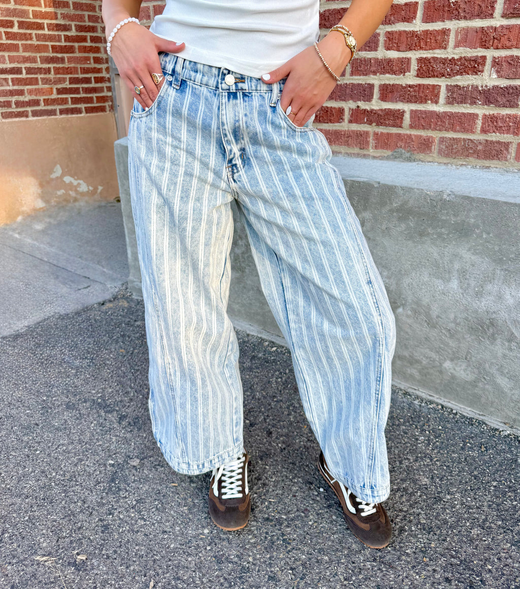Mylo Striped Baggy Jeans