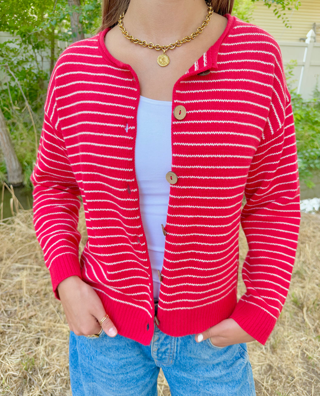 Tamara Striped Sweater Cardigan