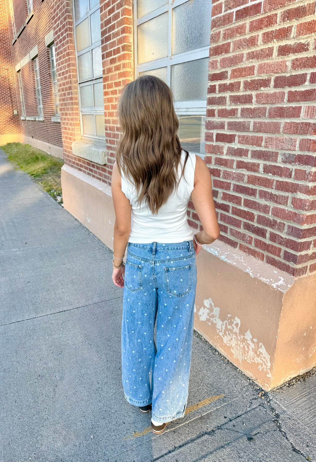 Mylo Polka Dot Baggy Jeans