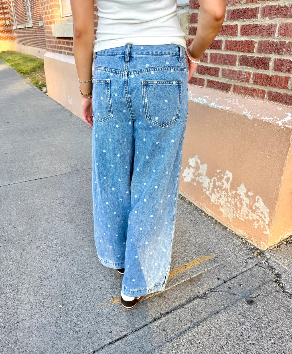 Mylo Polka Dot Baggy Jeans